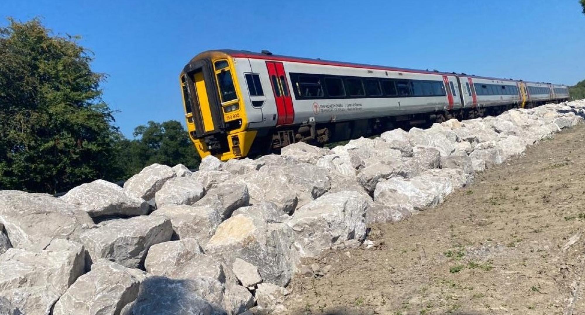 TfW train on Cambrian Line Cambrian line 120822, via Network Rail 
