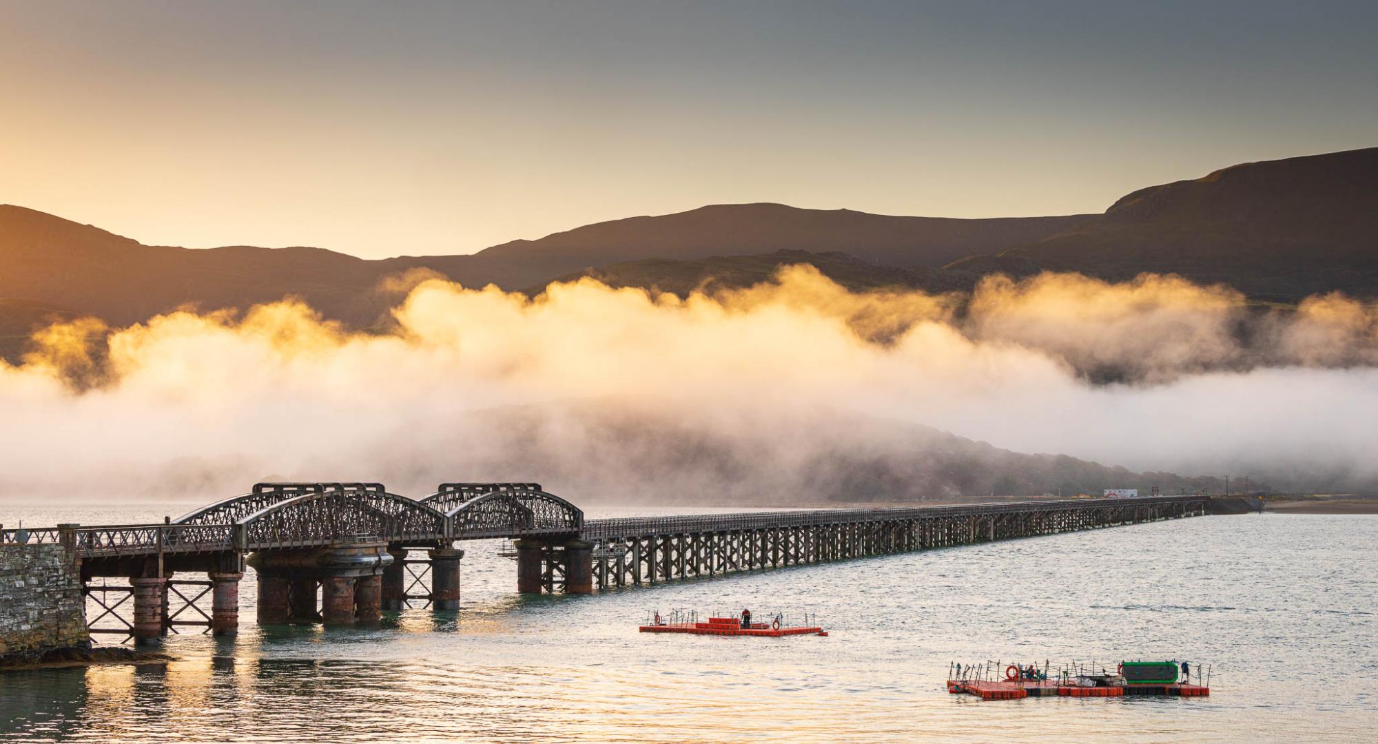 Barmouth Viaduct clouds at dawn, via Network rail 