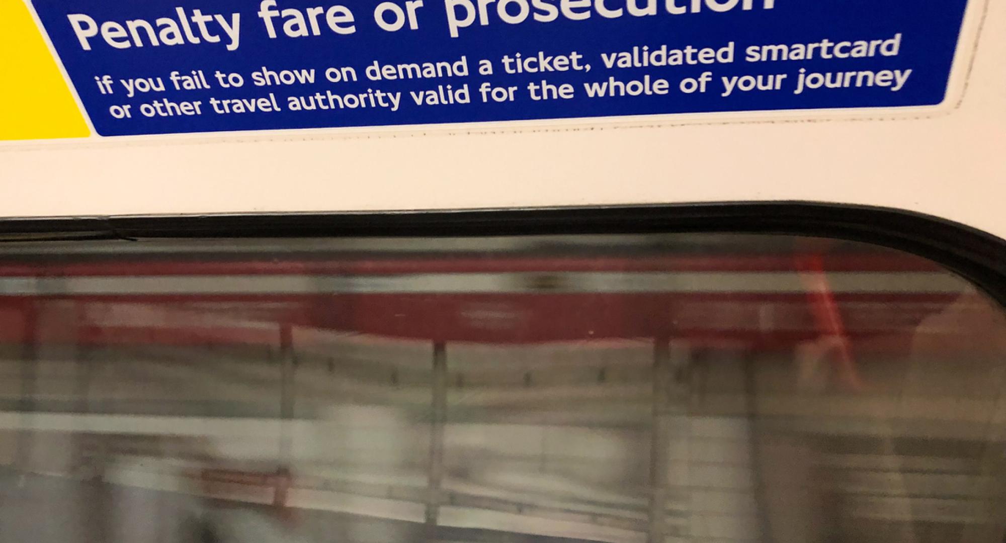 Penalty fare warning, via Itsock