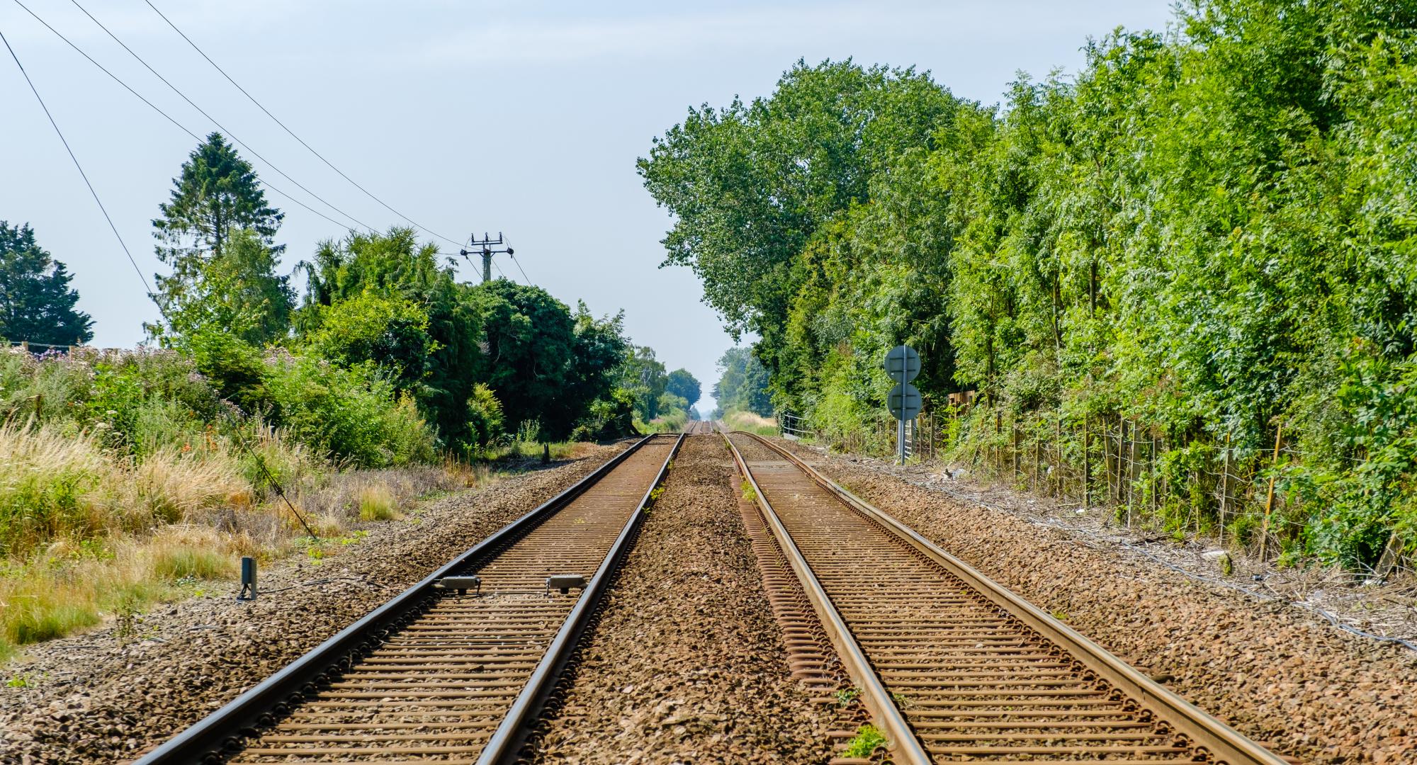 Rail line, via Greater Anglia