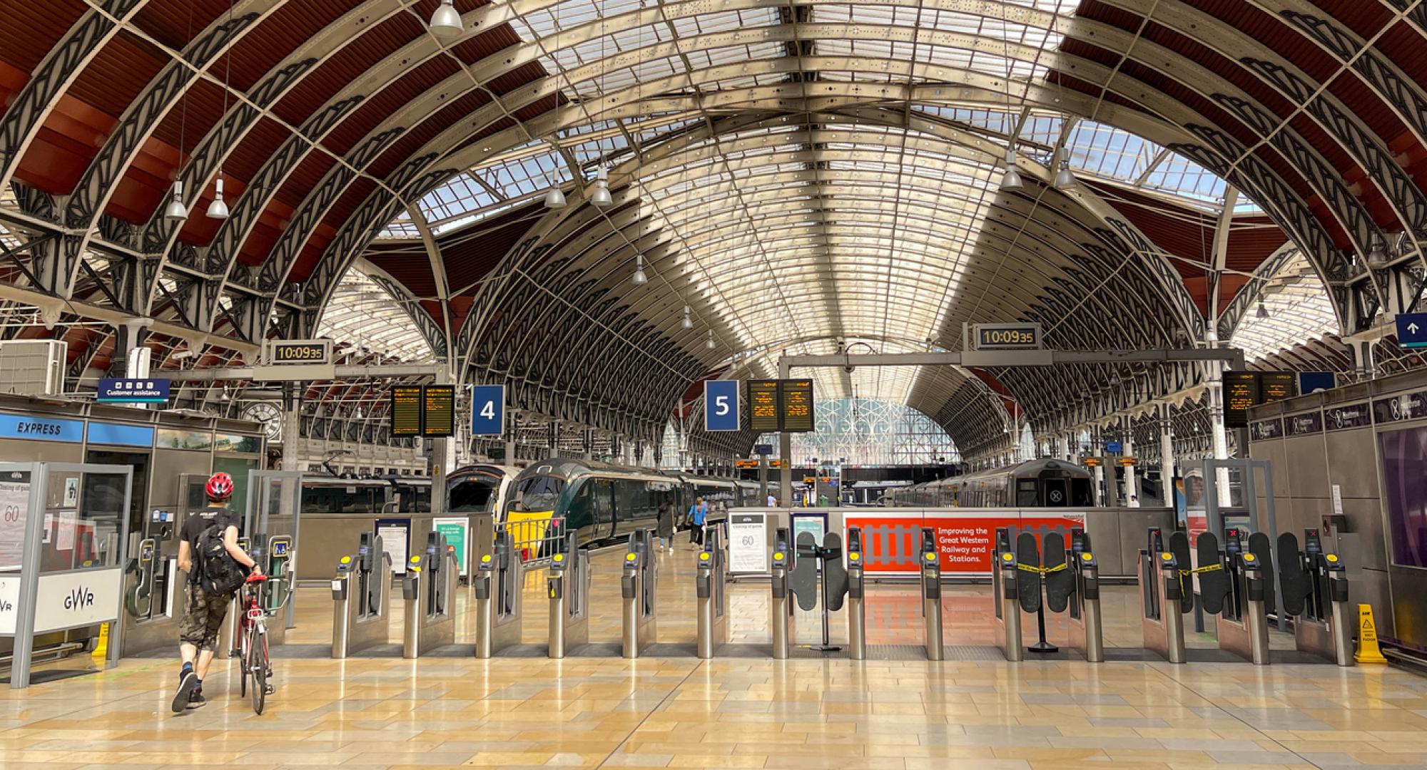 Quiet train station, via Istock
