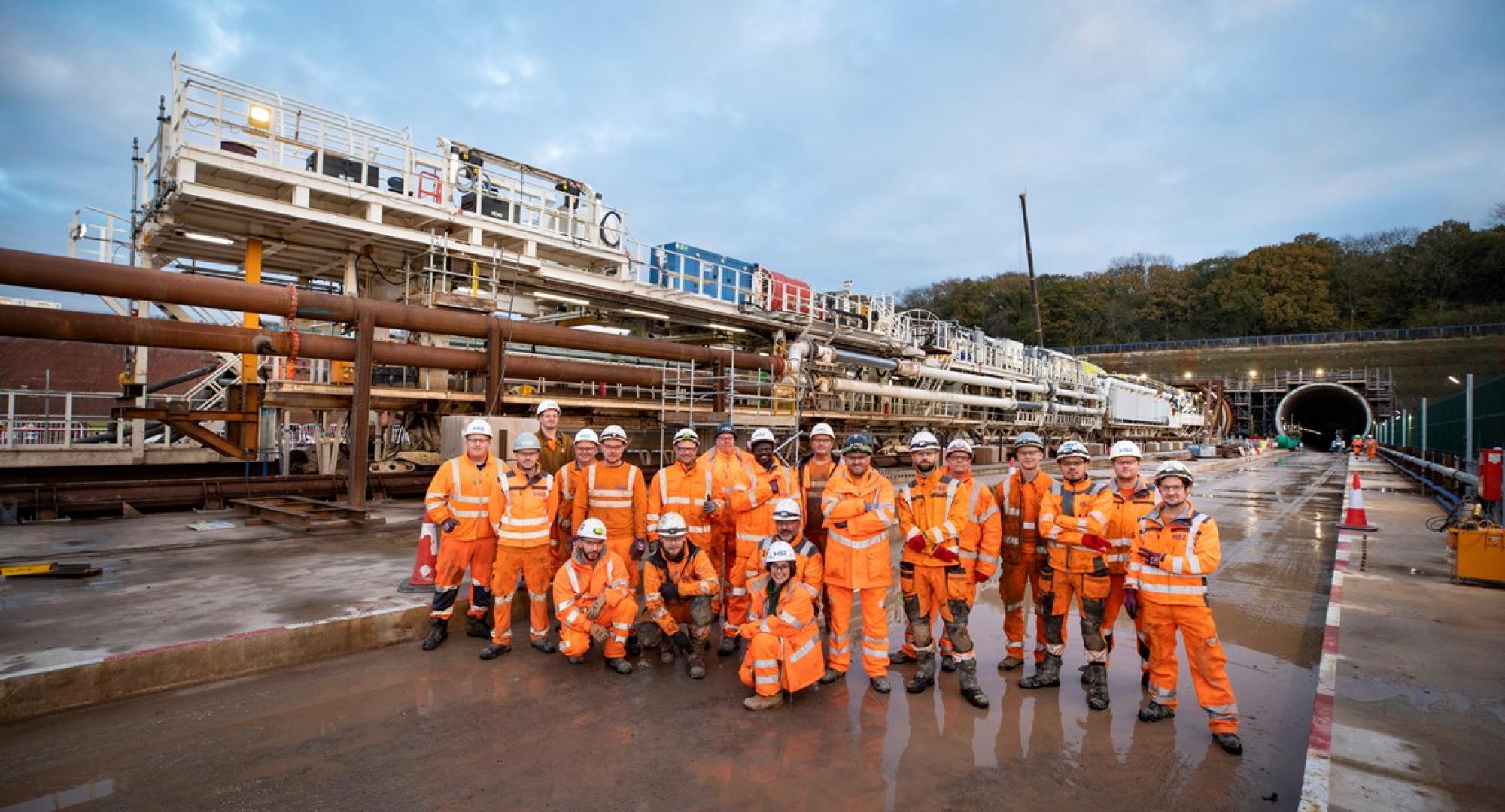 HS2 celebrates launch of TBM for second tunnel bore under Long Itchington Wood in Warks, via HS2