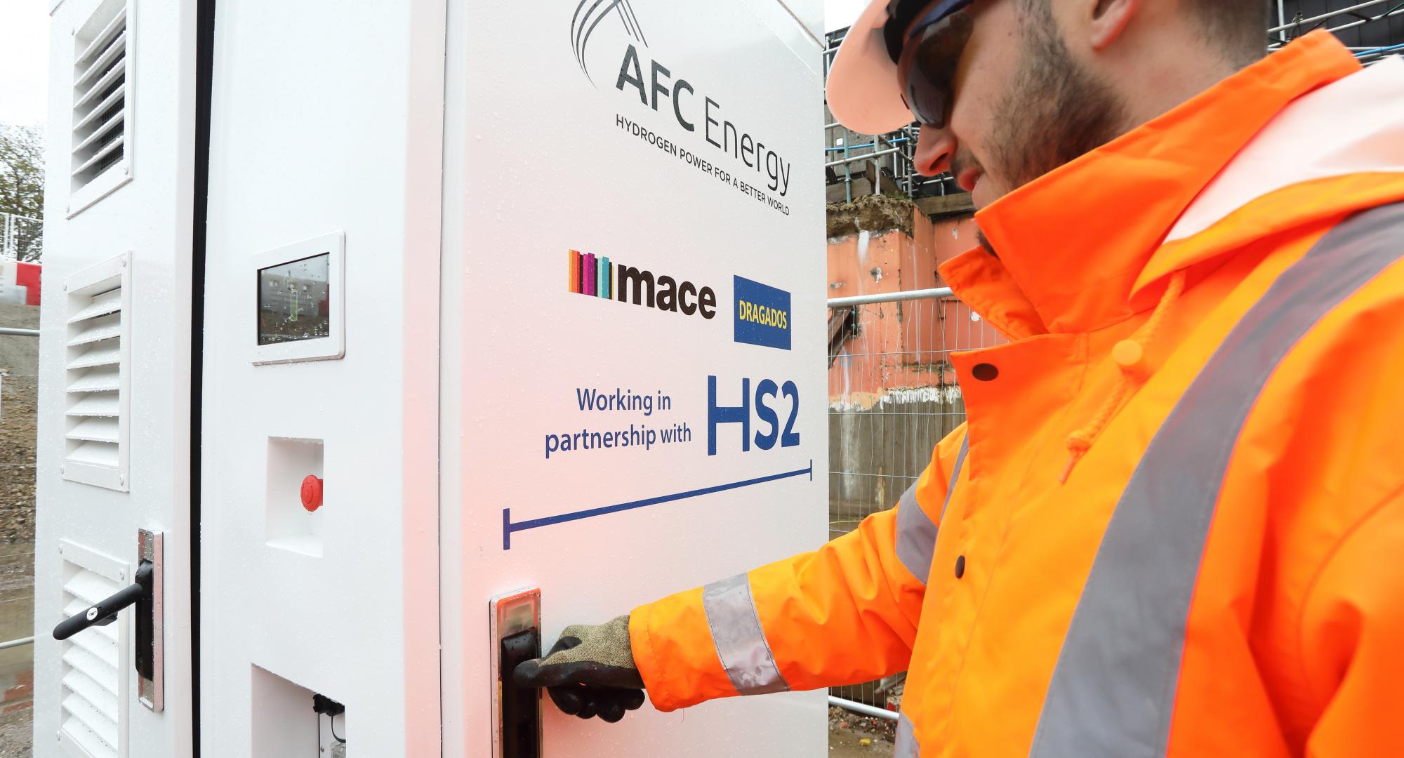 Hydrogen fuel cell at the Euston station site, via HS2 