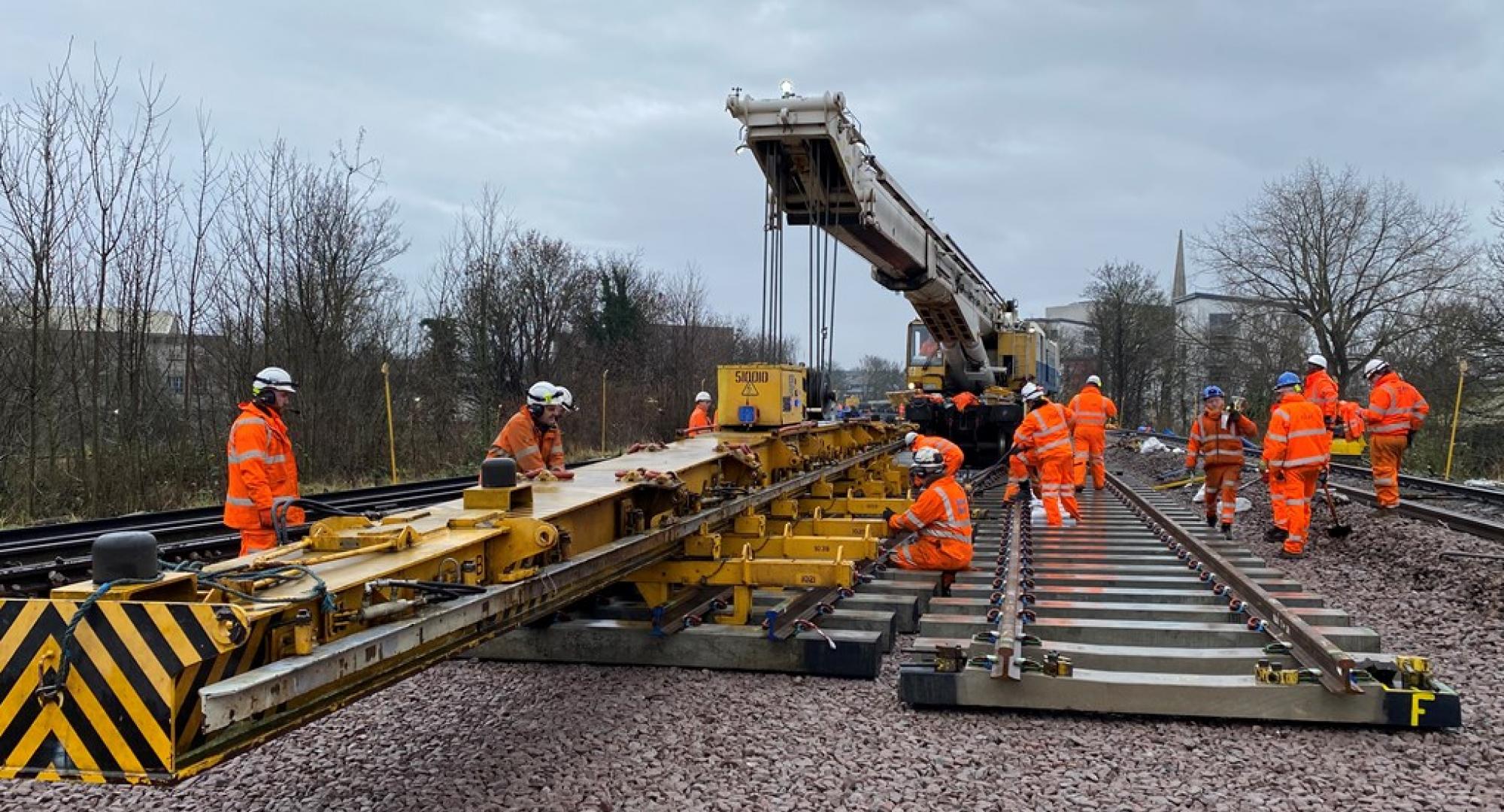 Lewisham track renewal, via Network Rail