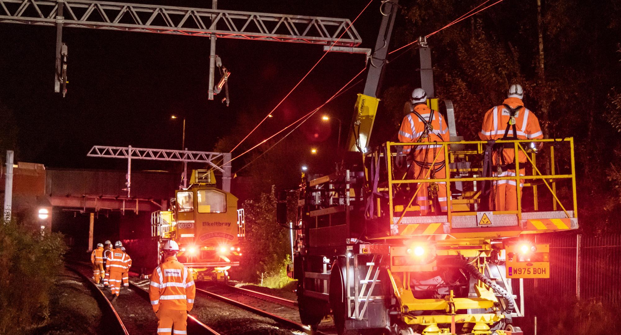OLE works, via Network Rail 