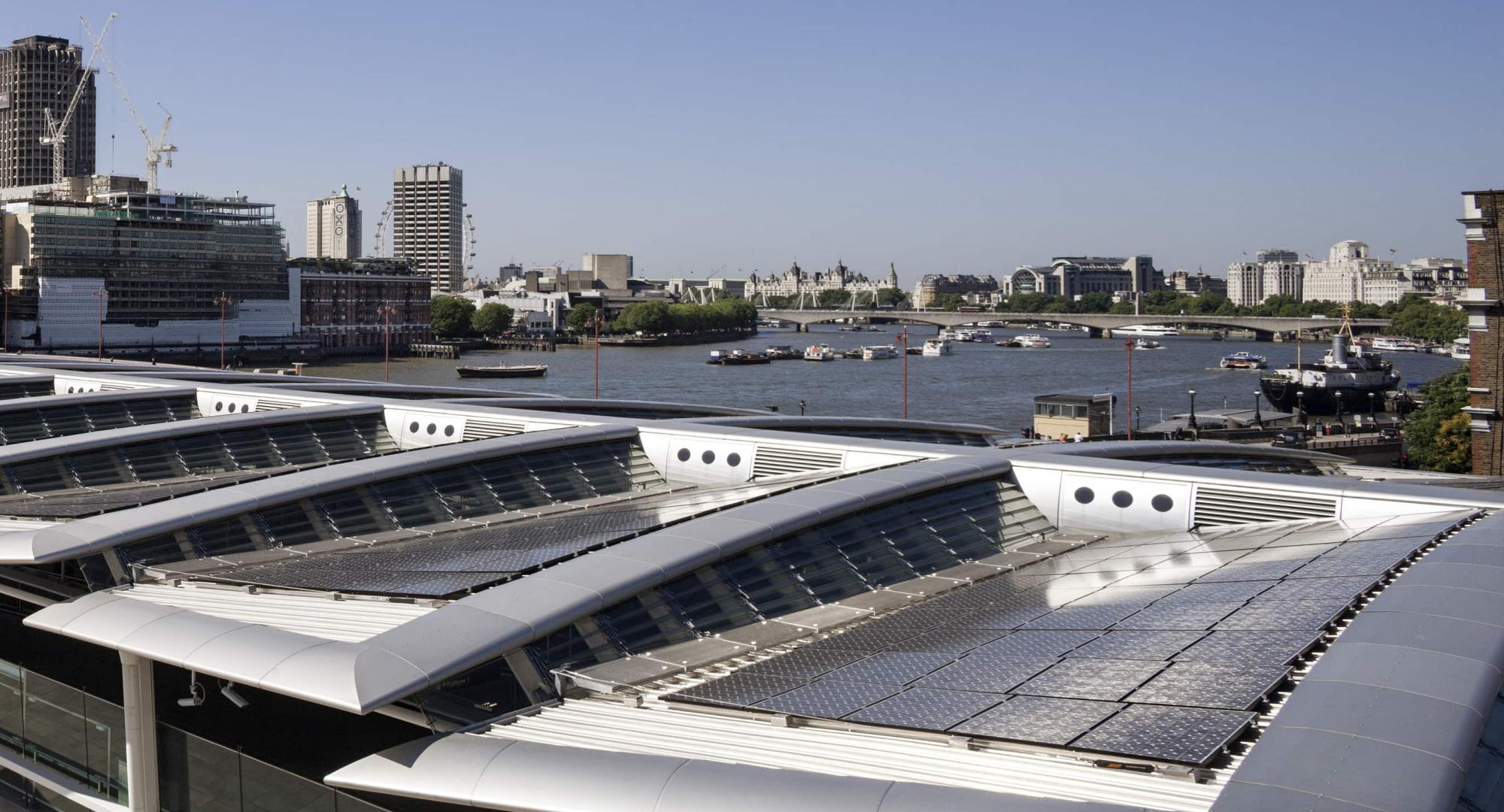 Blackfriars solar roof, via Govia Thameslink Railway