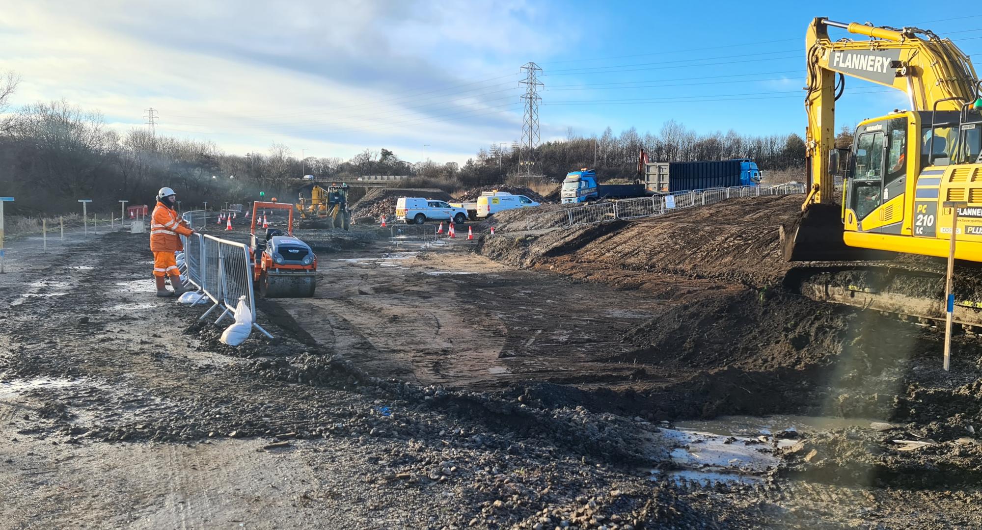 Cameron Bridge construction, via Network Rail