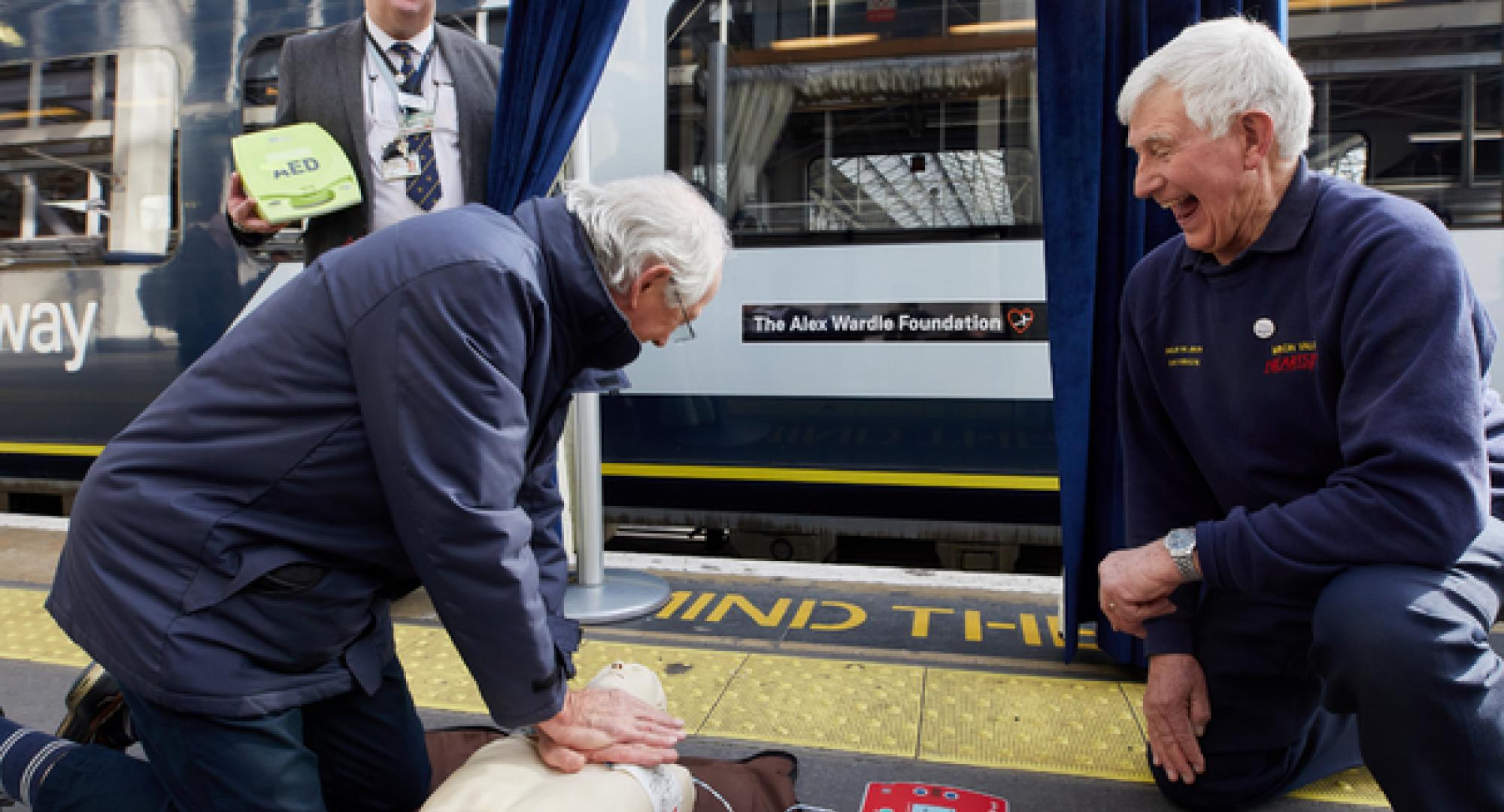 Defibrillator training, via SWR 