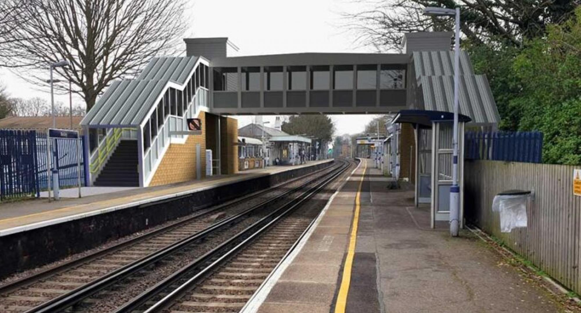 Artist impression of Bexley station footbridge, via Network Rail