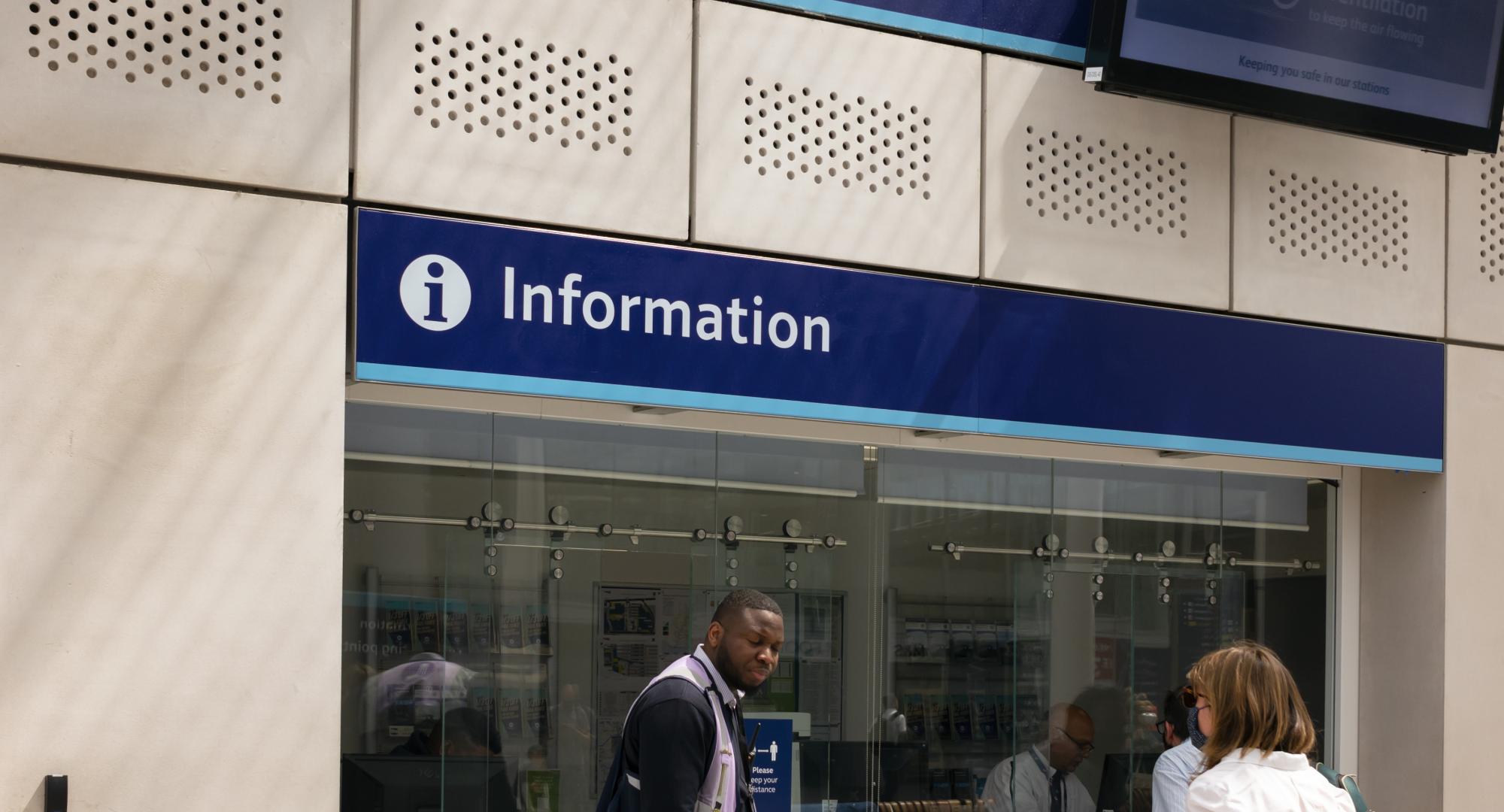 Information desk in London, via Istock