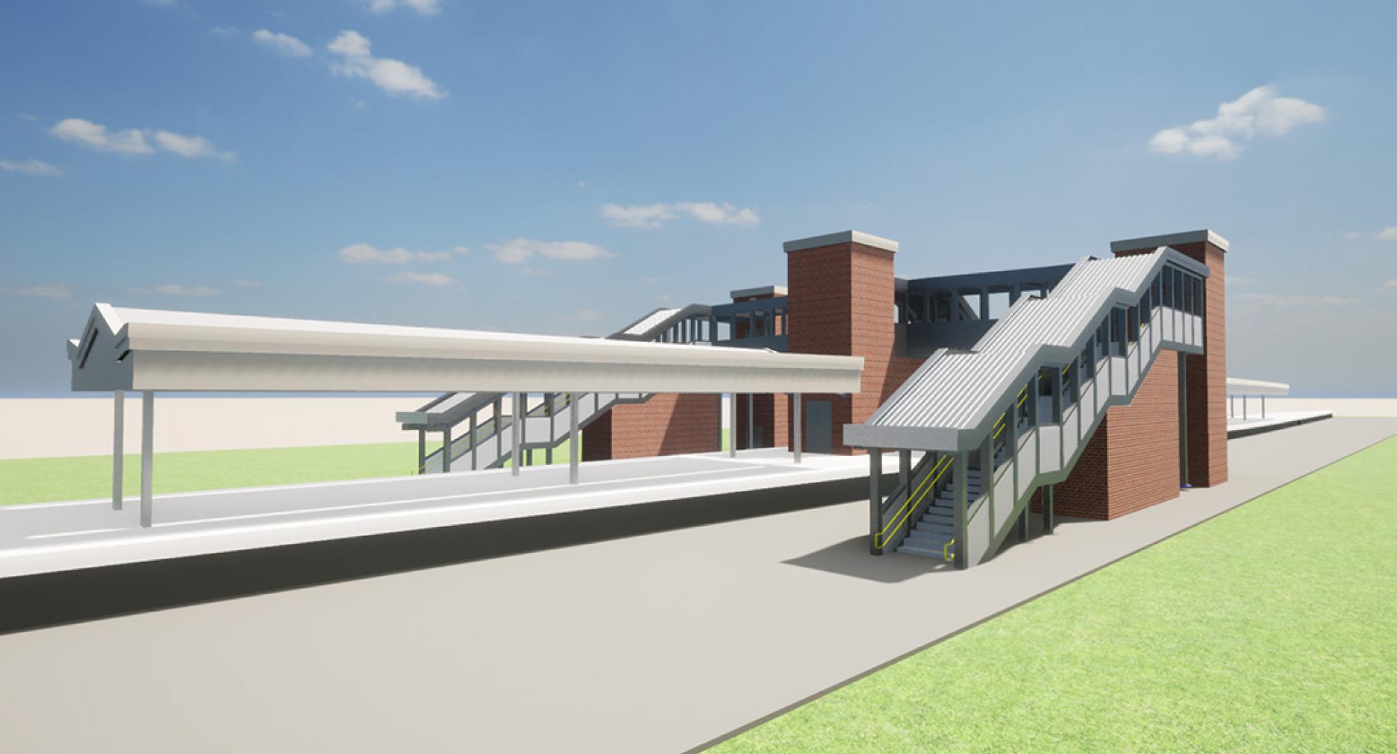 Motspur Park station artist impression, via Network Rail