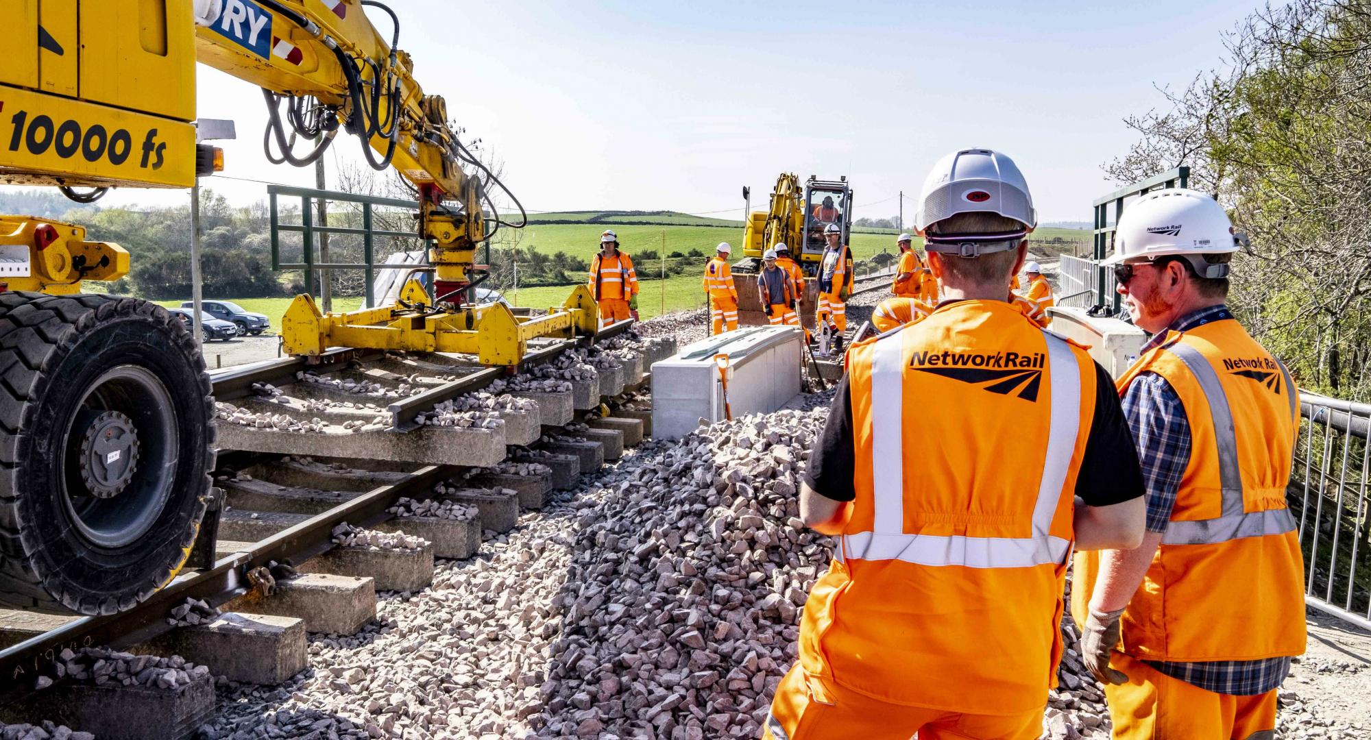 Engineers working on track, via Network Rail 