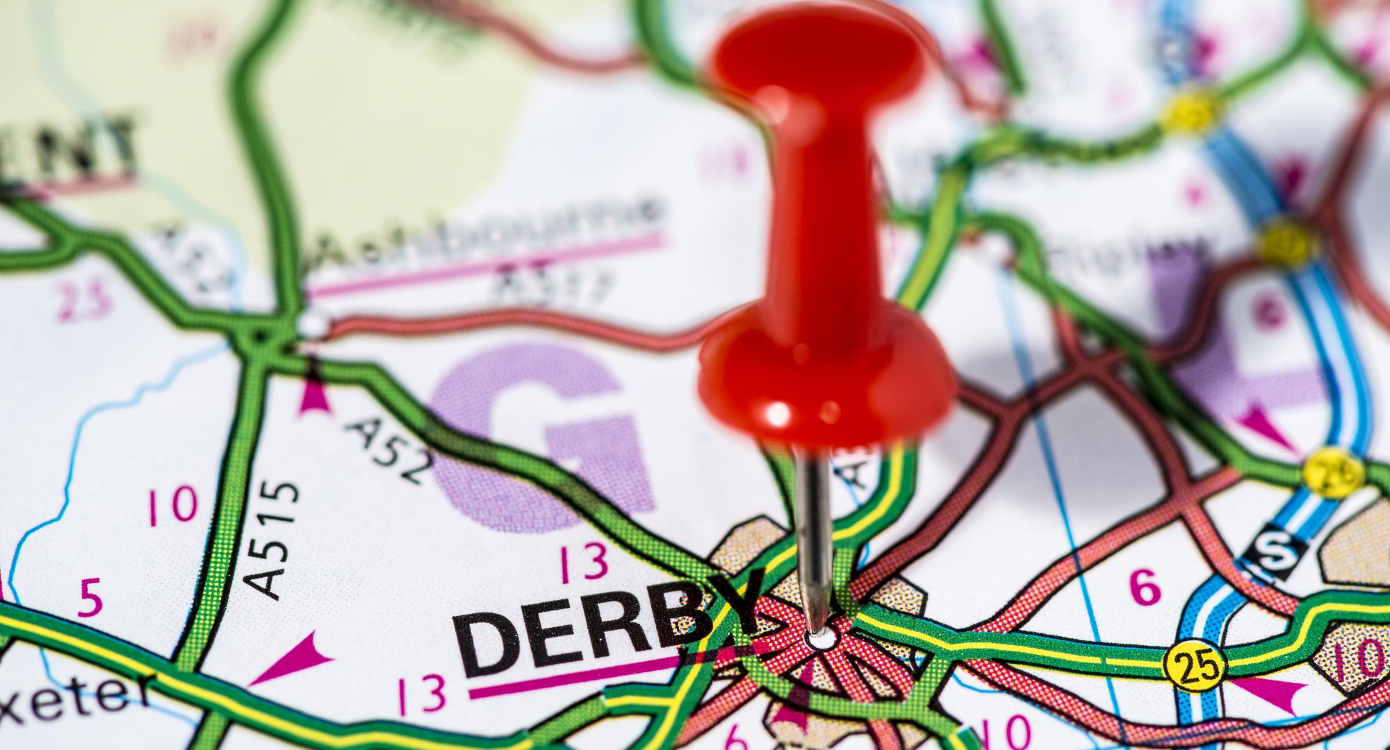 Derby Map, via Istock
