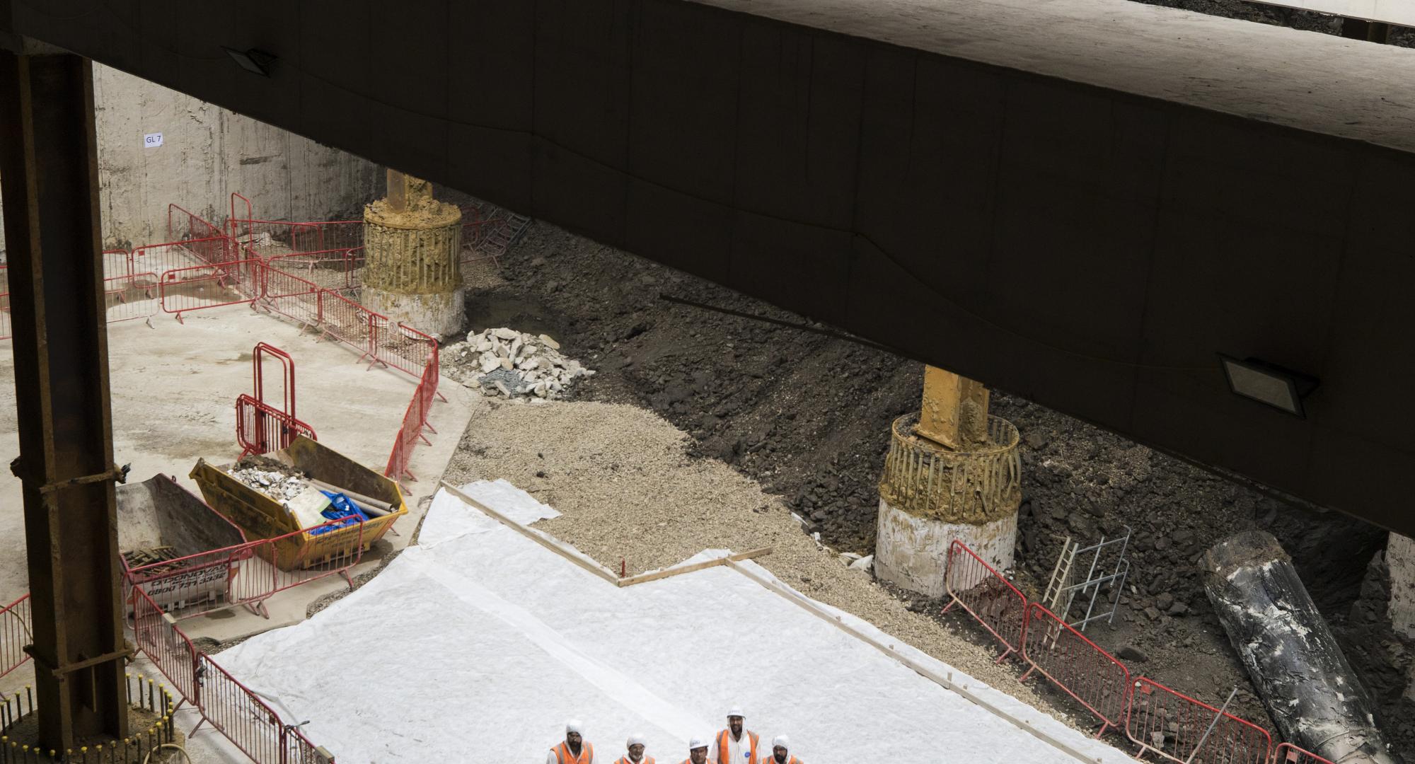 First concrete pour to create bases slab for HS2 tracks at Old Oak Common station-7 - credit HS2 