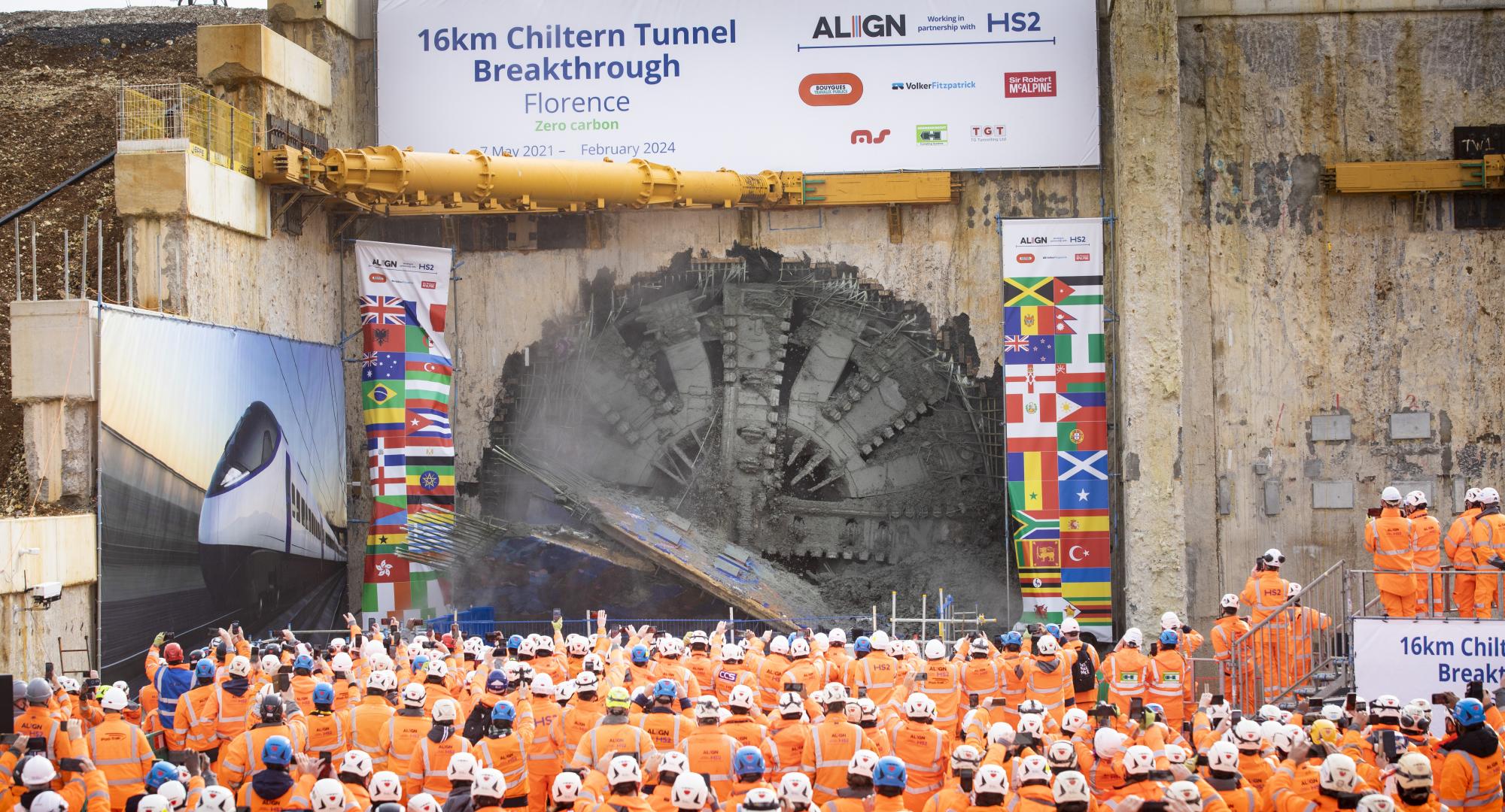 HS2 tunnel boring machine breakthrough
