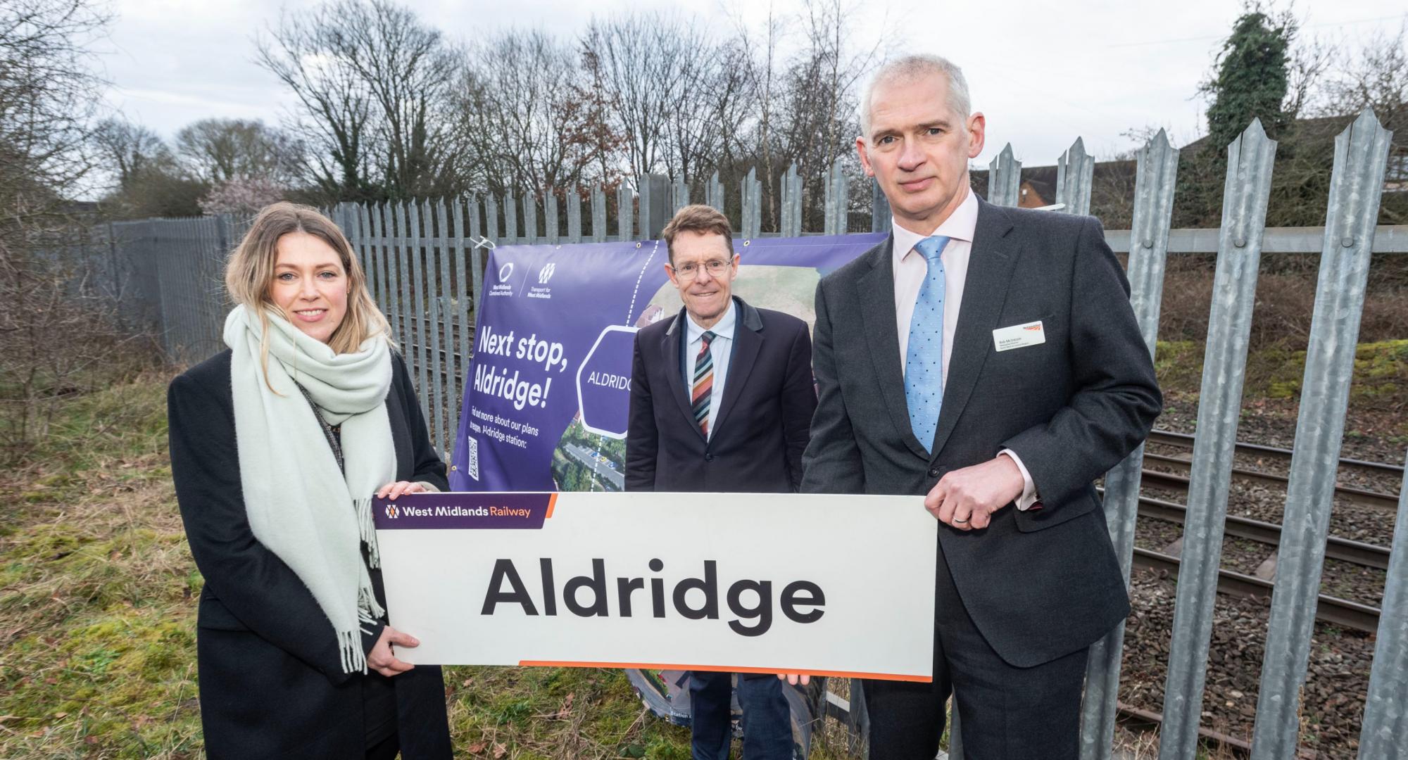 Dignitaries at Aldridge Station SIte