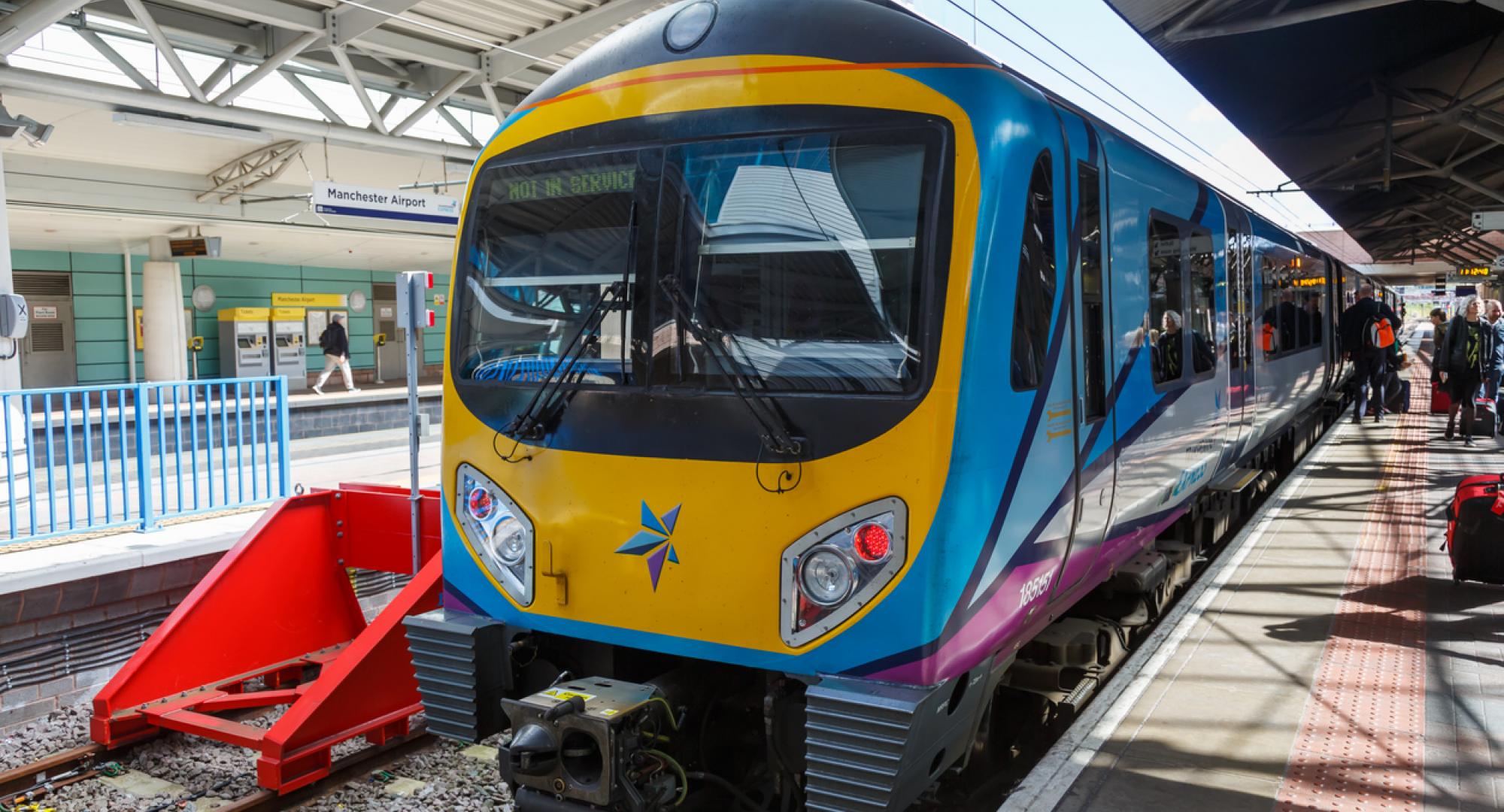 Train at Manchester Airport station