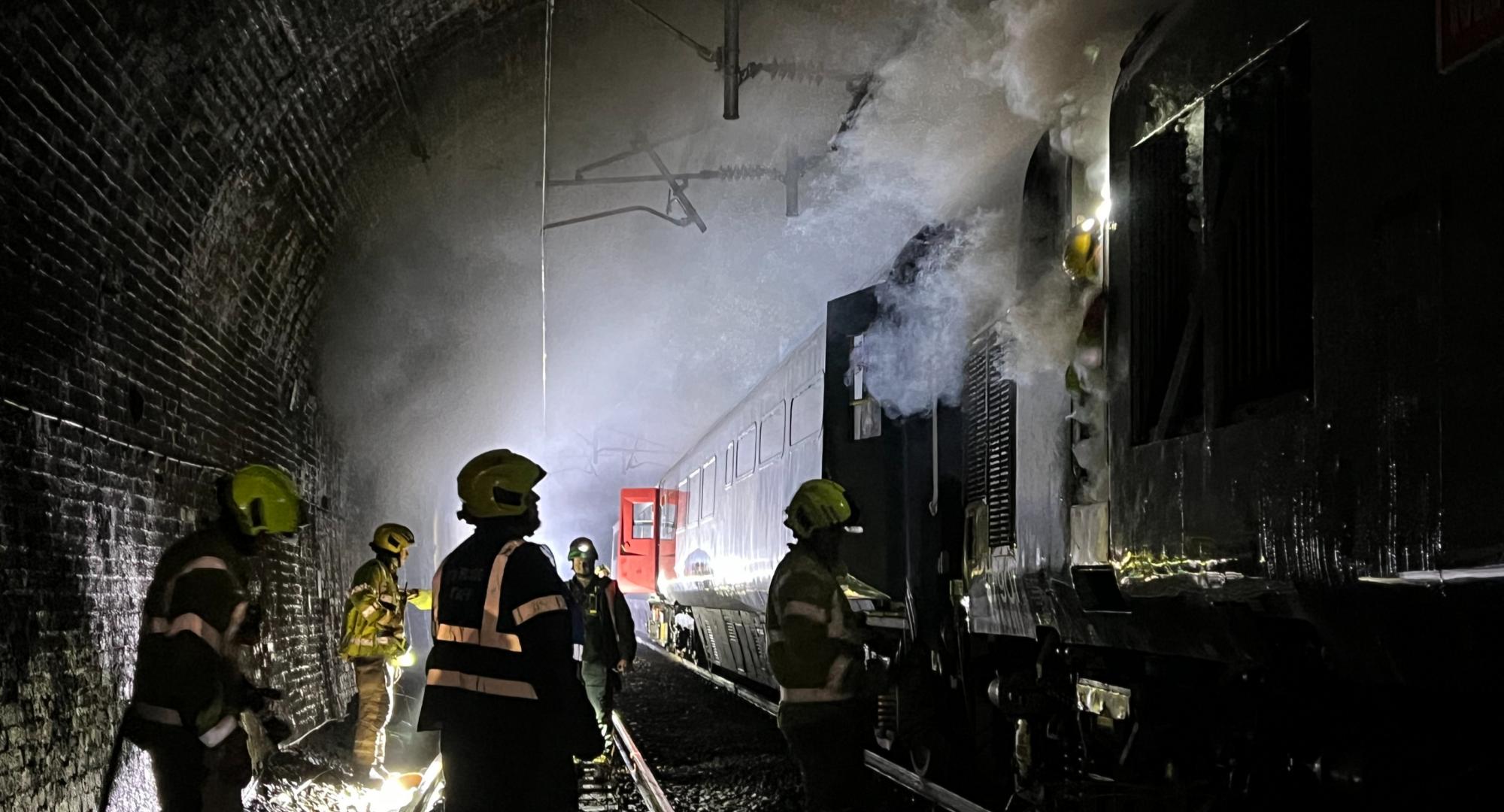 Network Rail image of emergency response training at Sutton Coldfield station in the West Midlands