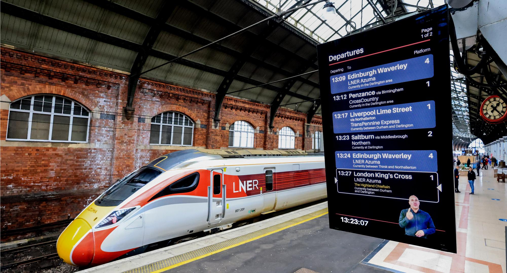 Sign Language on LNER Departure Boards