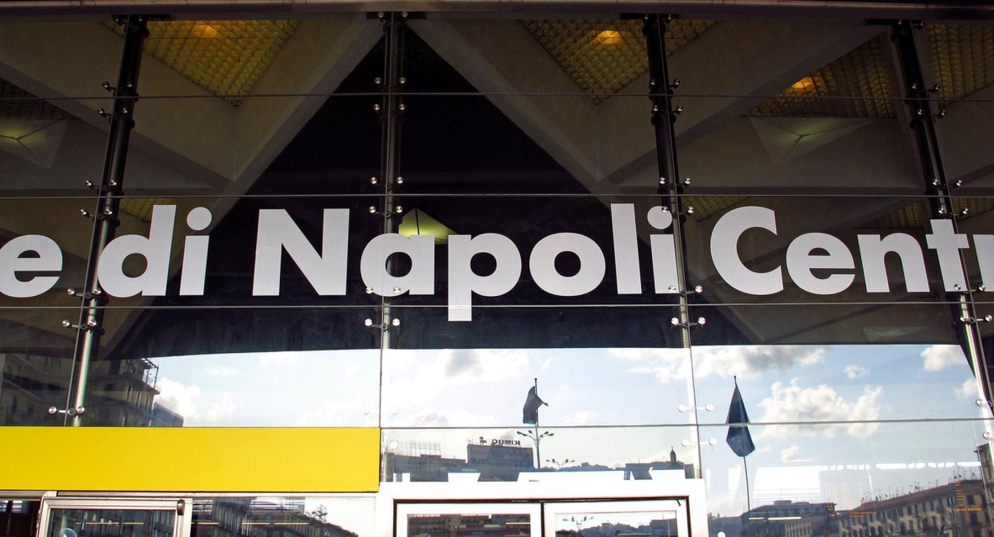The railway station in Naples, Italy