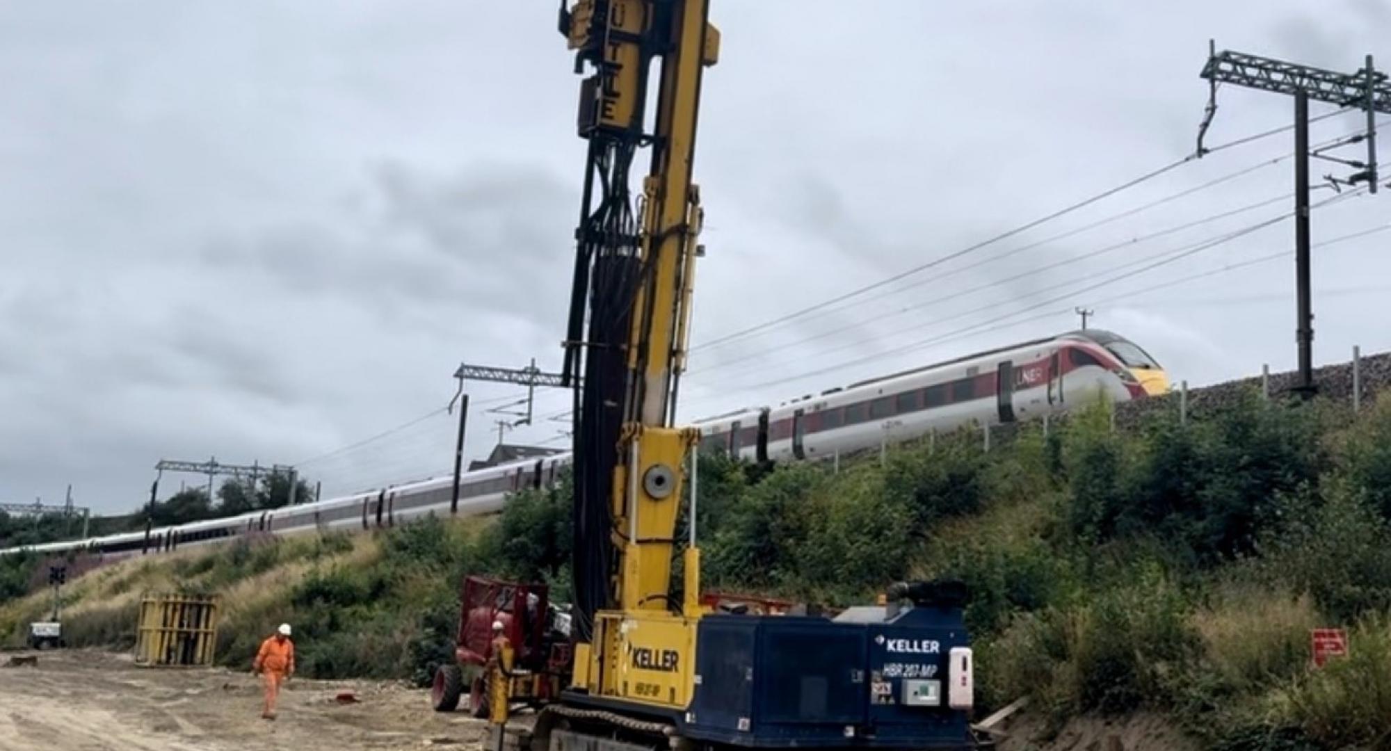 Engineering work at Browney Curve