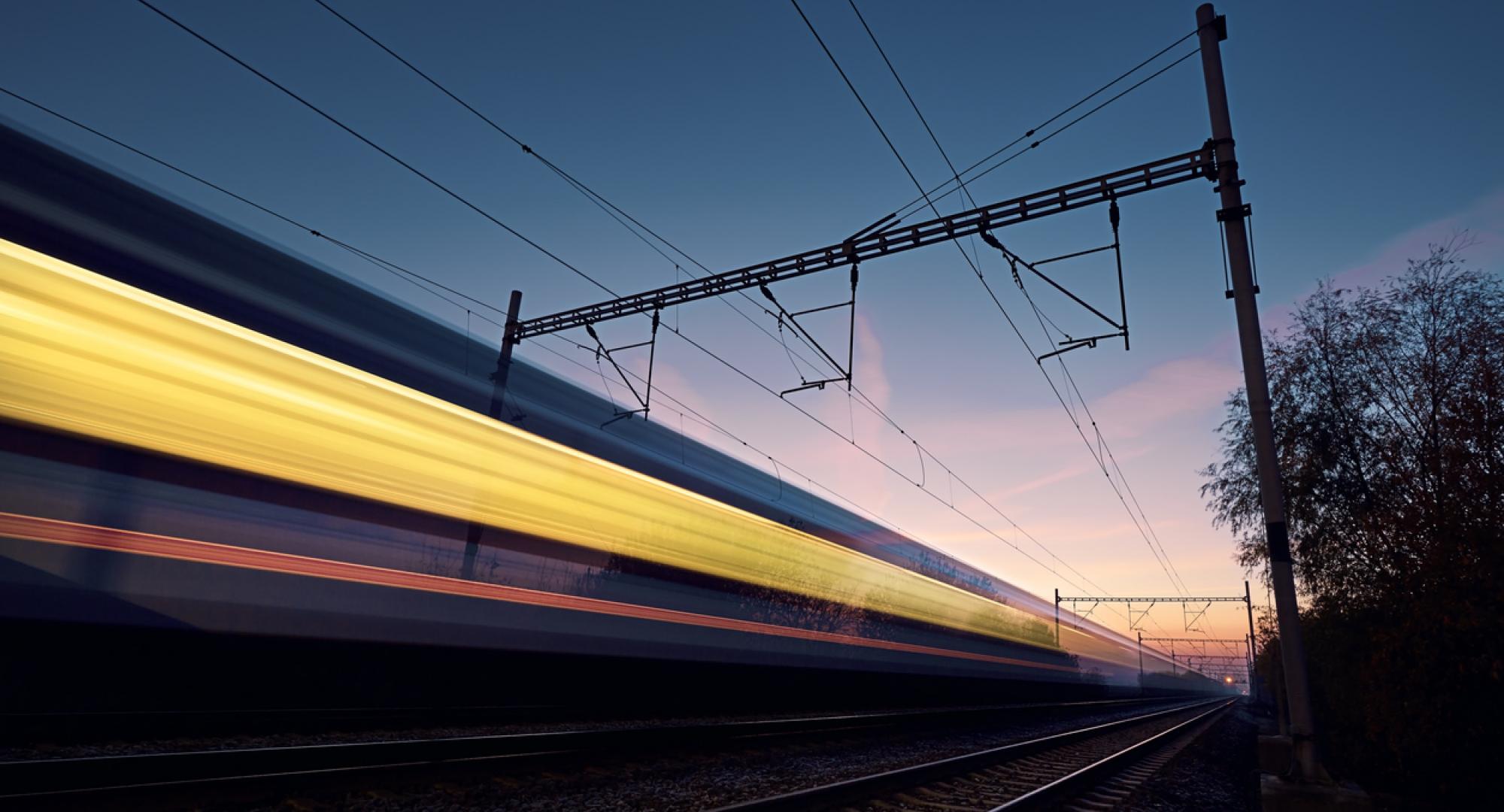 Fast moving train