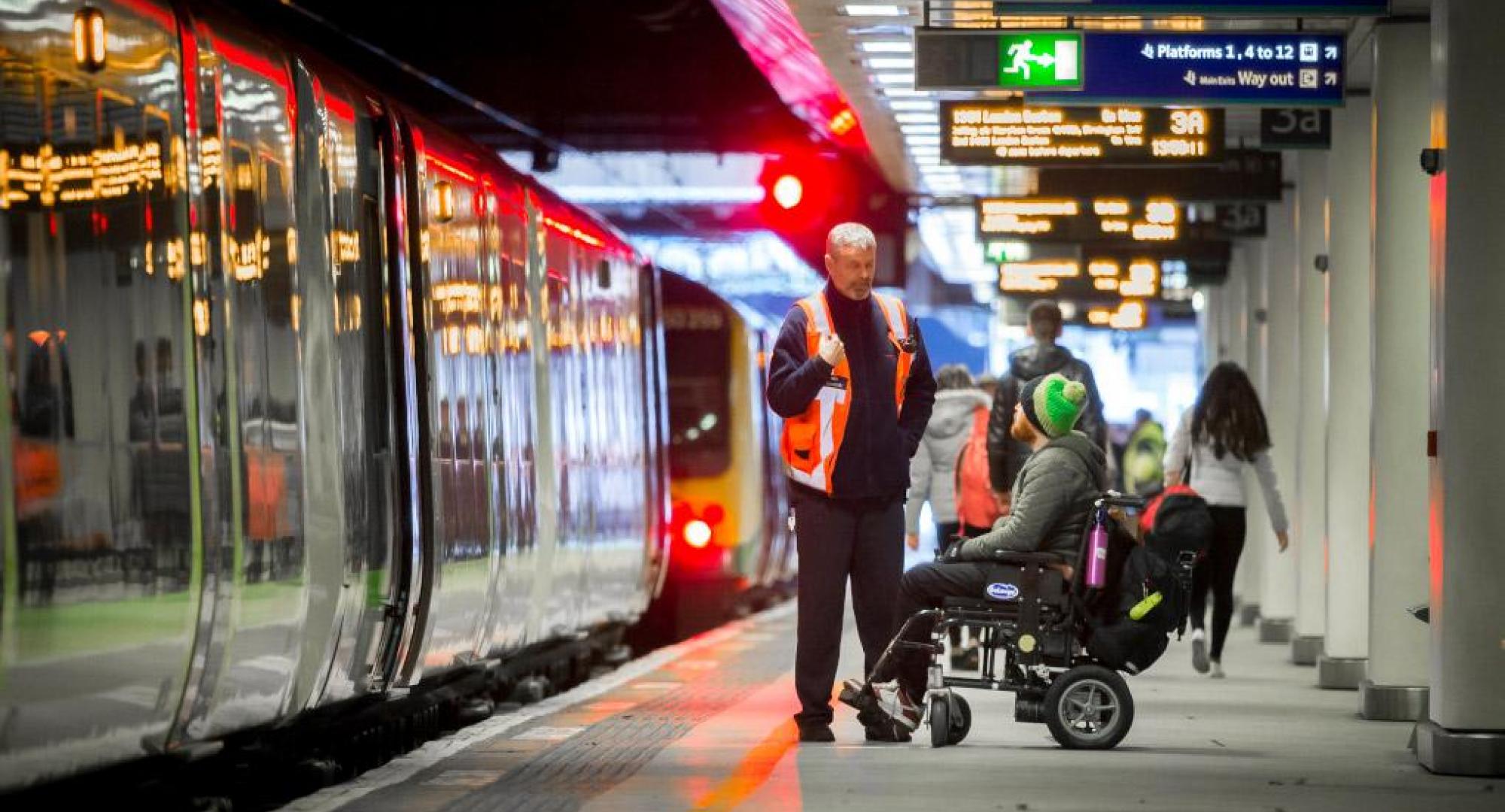 Train in a station