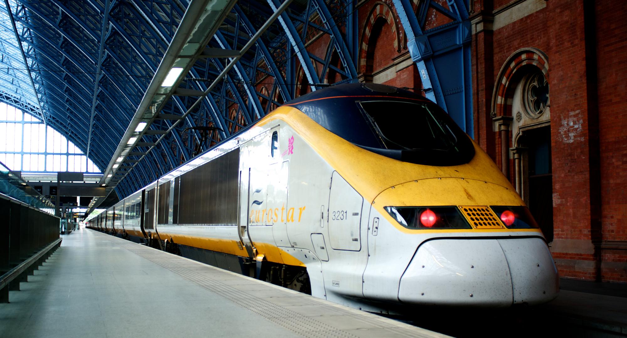 Eurostar train waiting at the platform