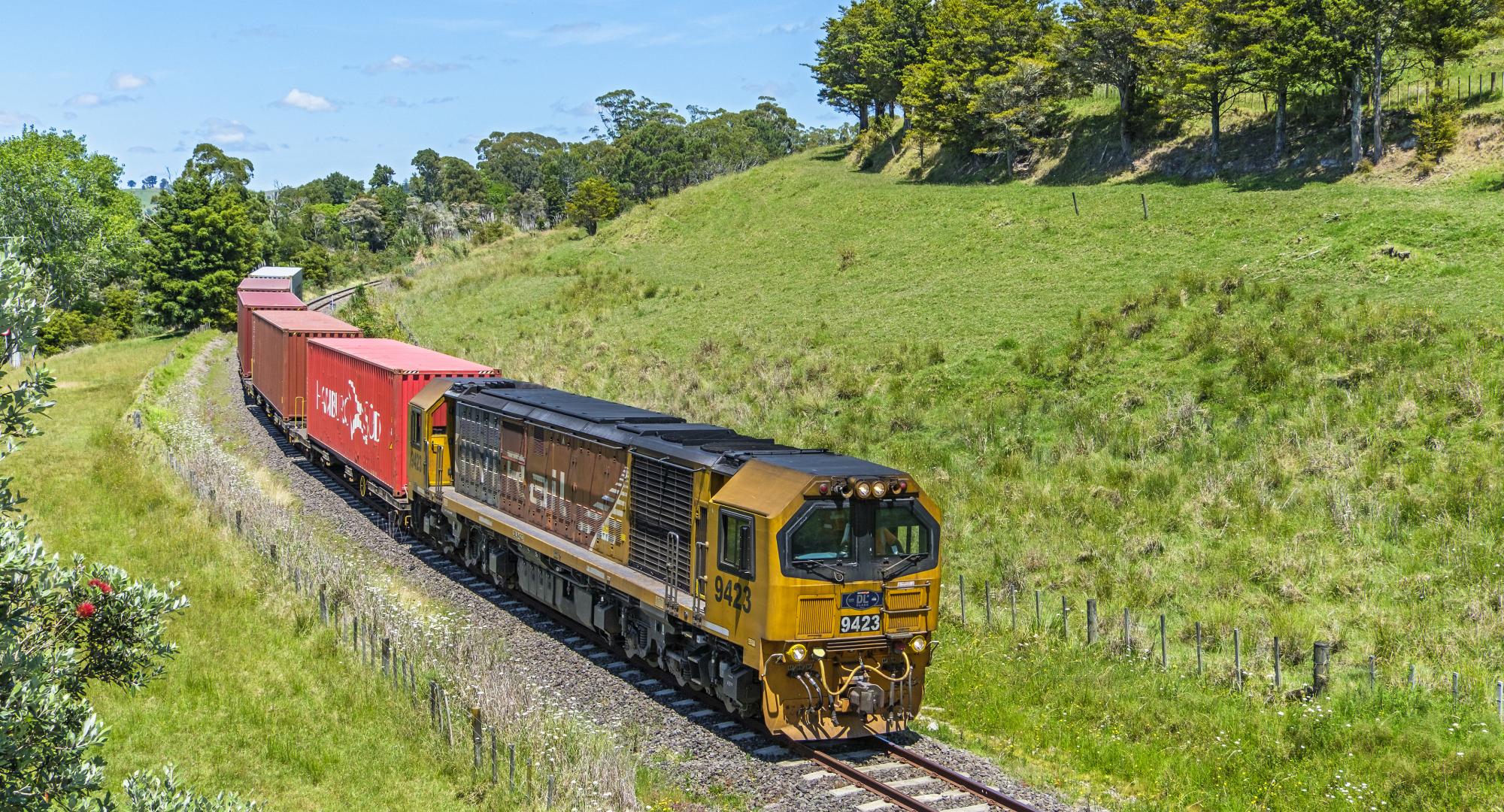 KiwiRail train in New Zealand