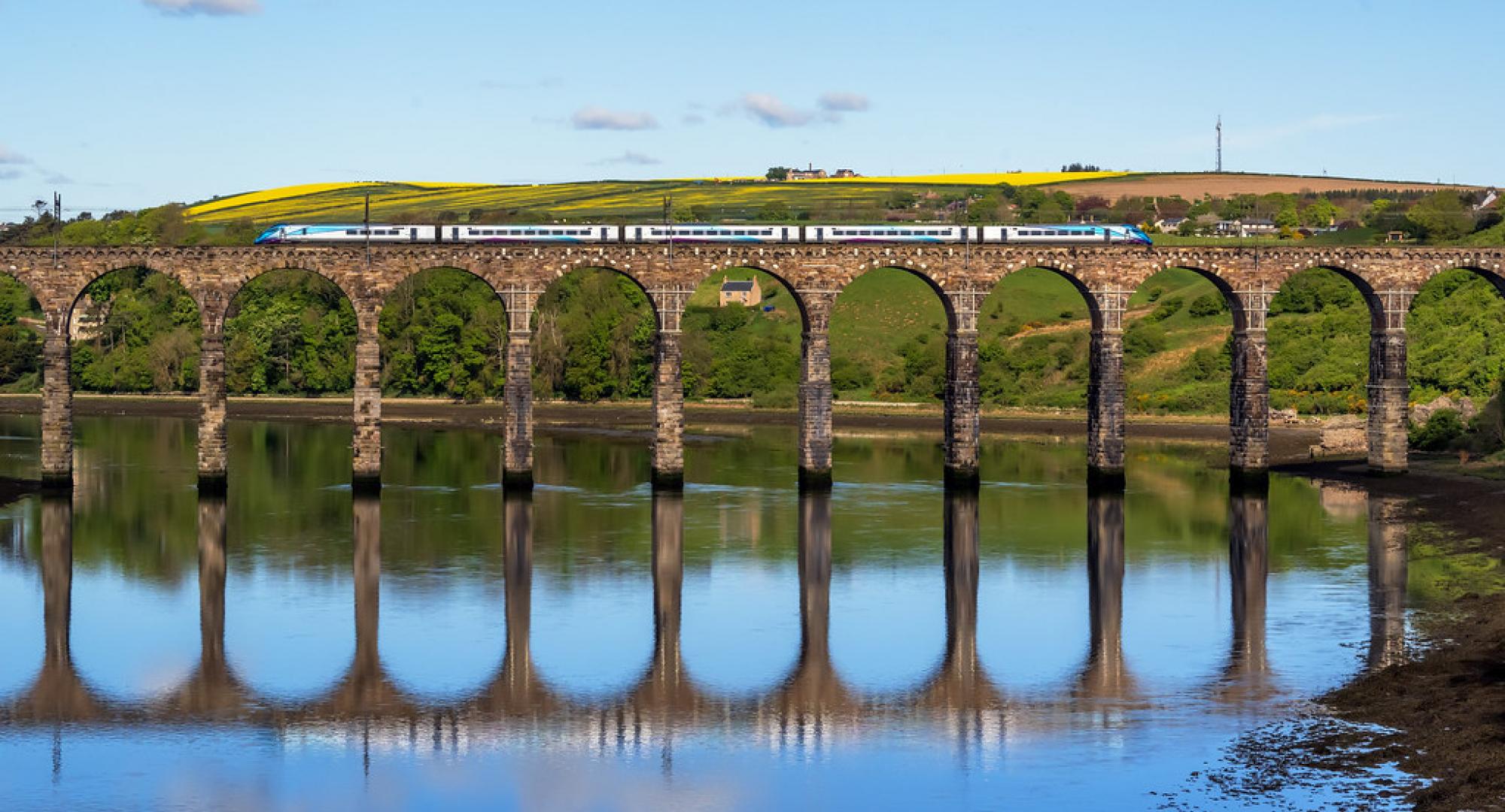 TPE Train on a viaduct