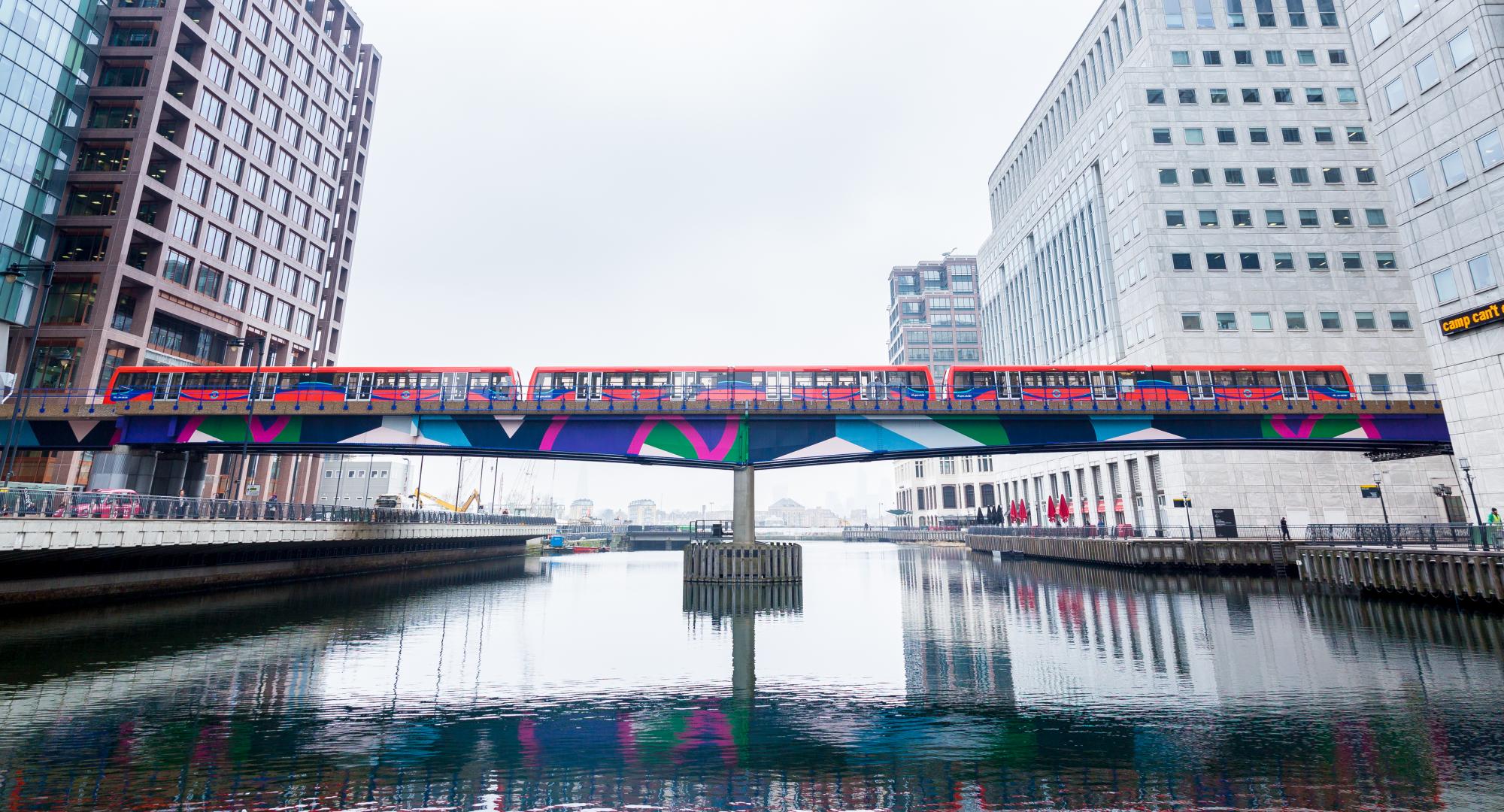 DLR Crossing a bridge