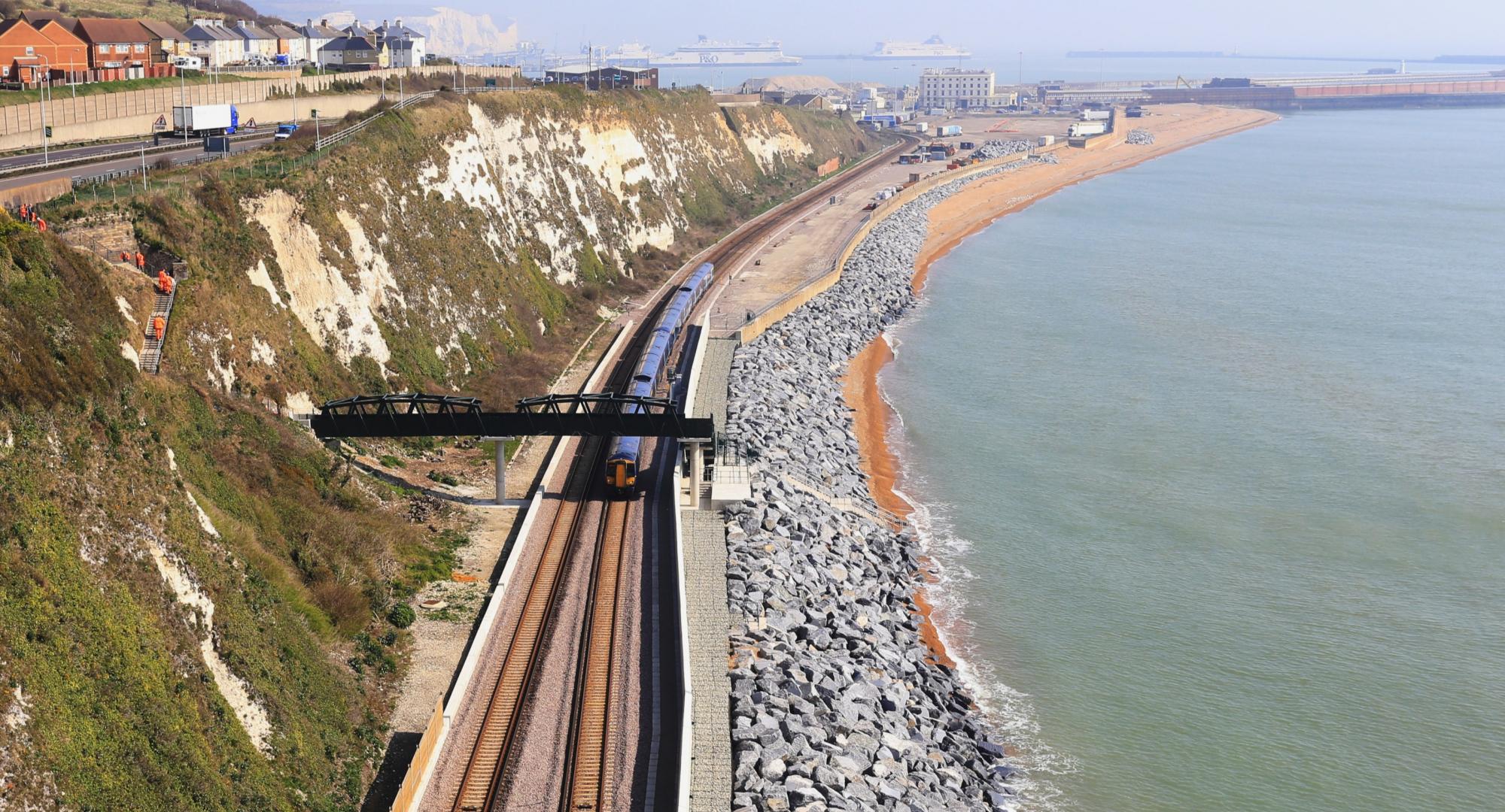 Coastal view with railway