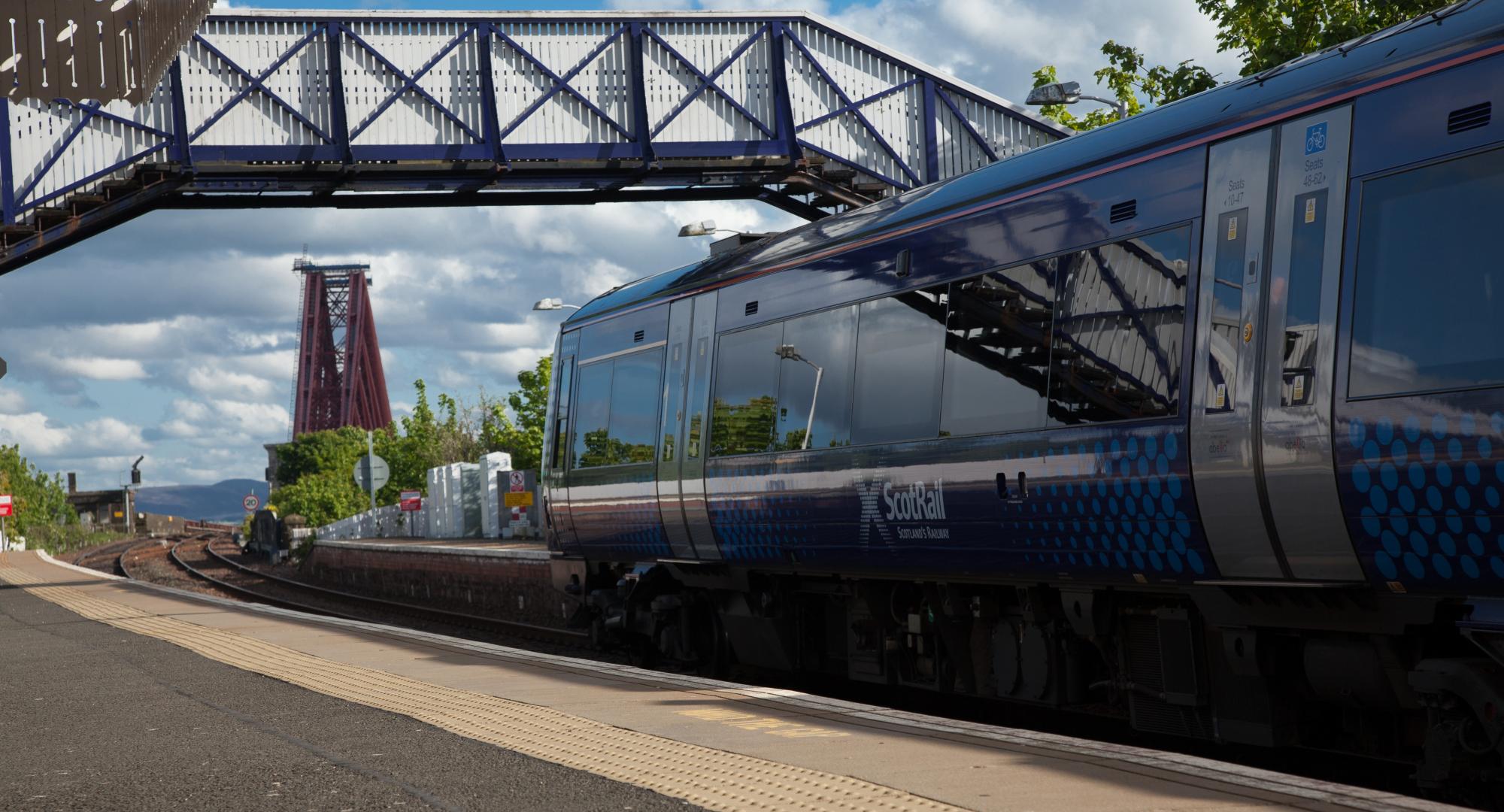 ScotRail train at North Queensferry