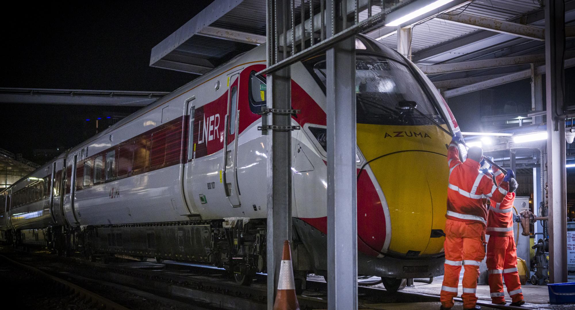 LNER Azuma being maintained