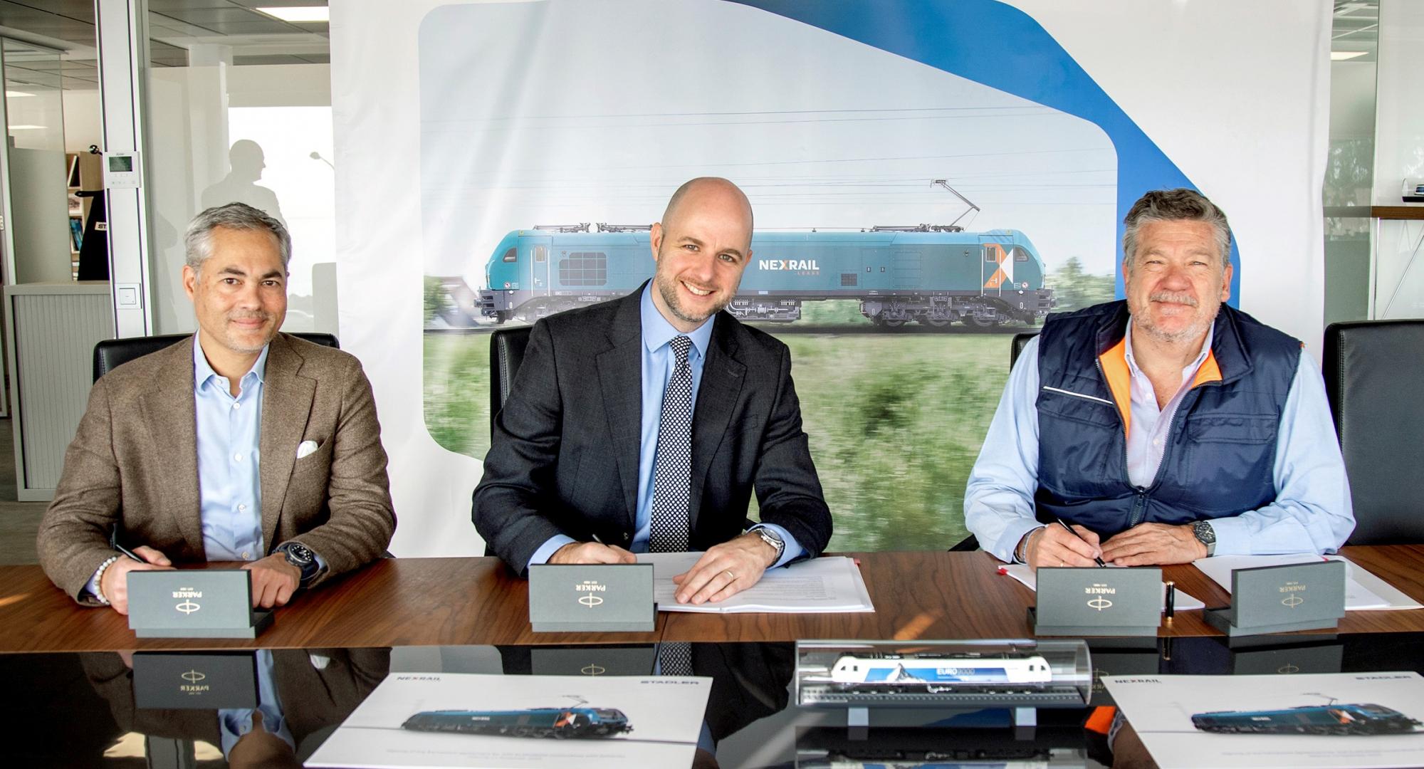NEXRAIL and Stadler contract signing image