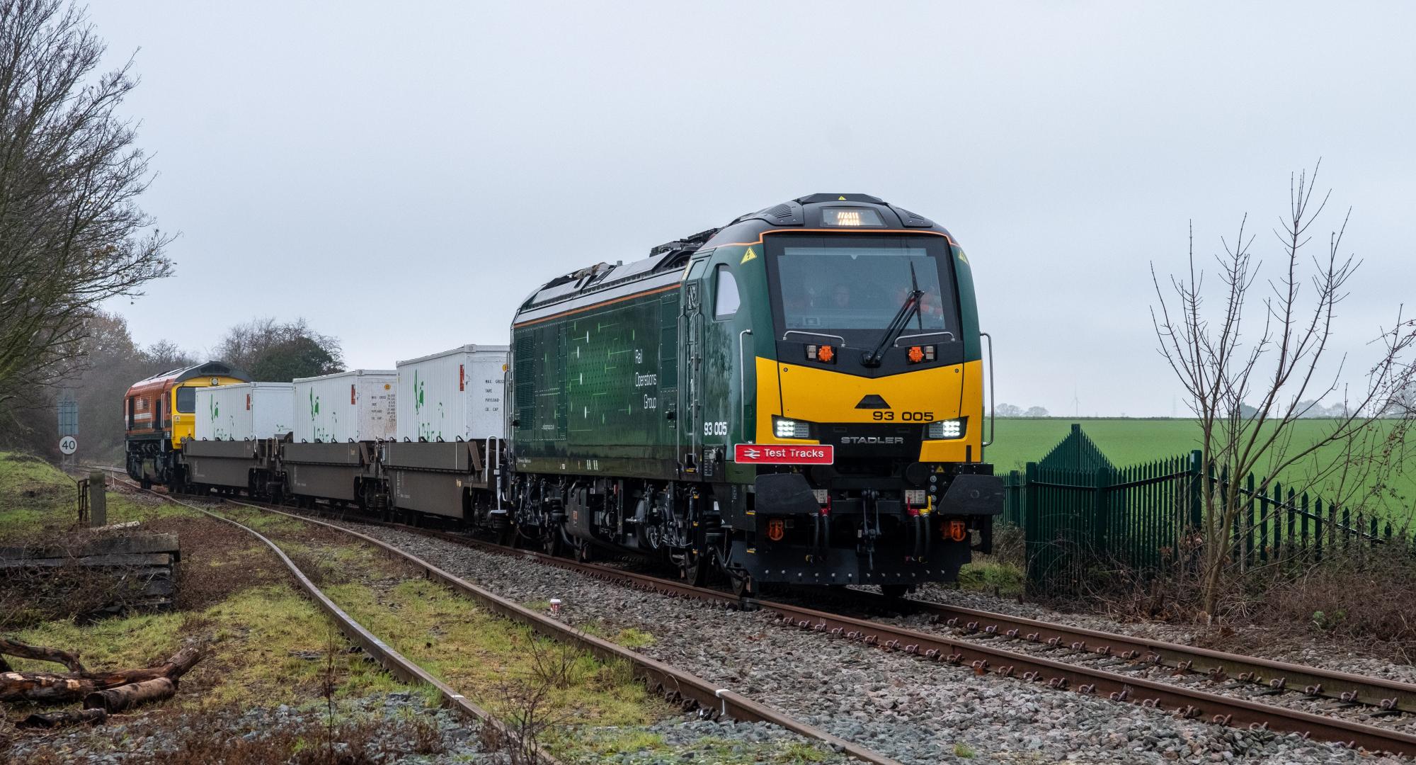 Train carrying hydrogen