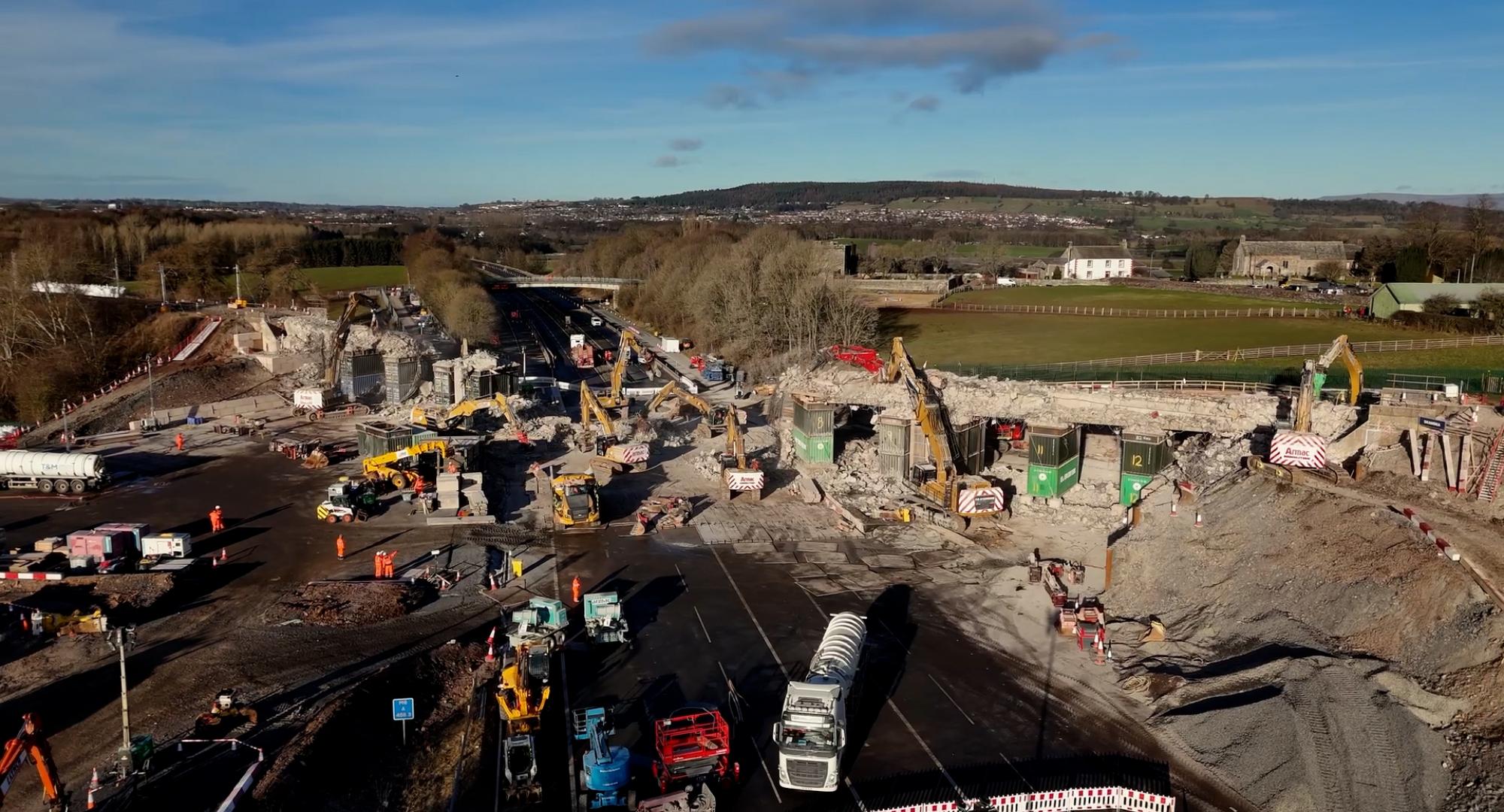 Drone shot of Clifton Bridge
