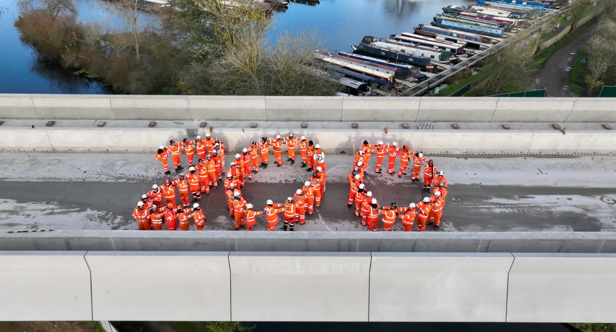 HS2 celebrates Railway 200 at newly built Colne Valley Viaduct (credit HS2)_cropped