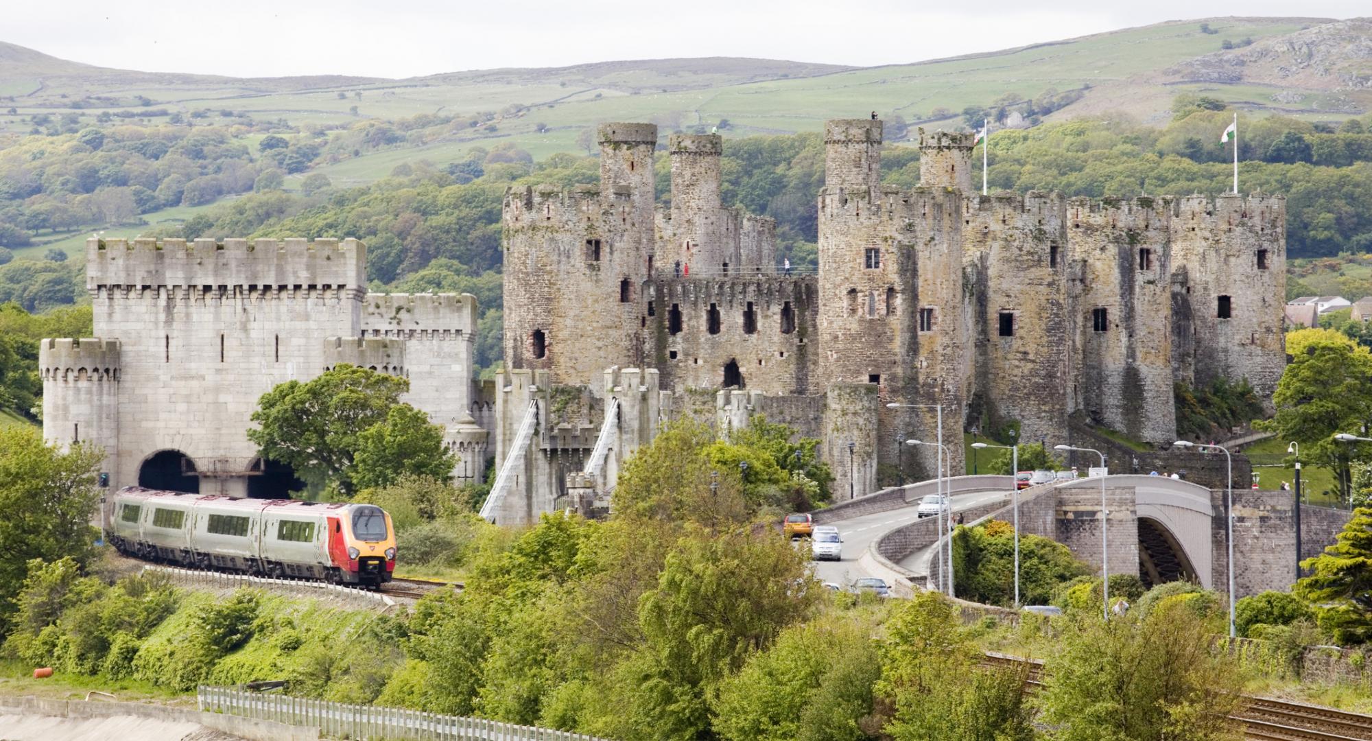 Welsh train and castle