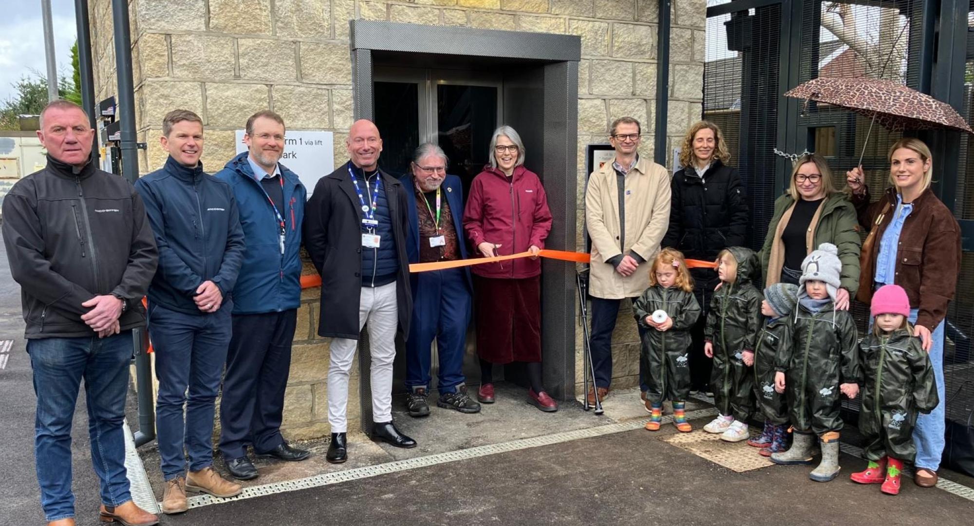 MP Anna Dixon cuts the ribbon at Menston