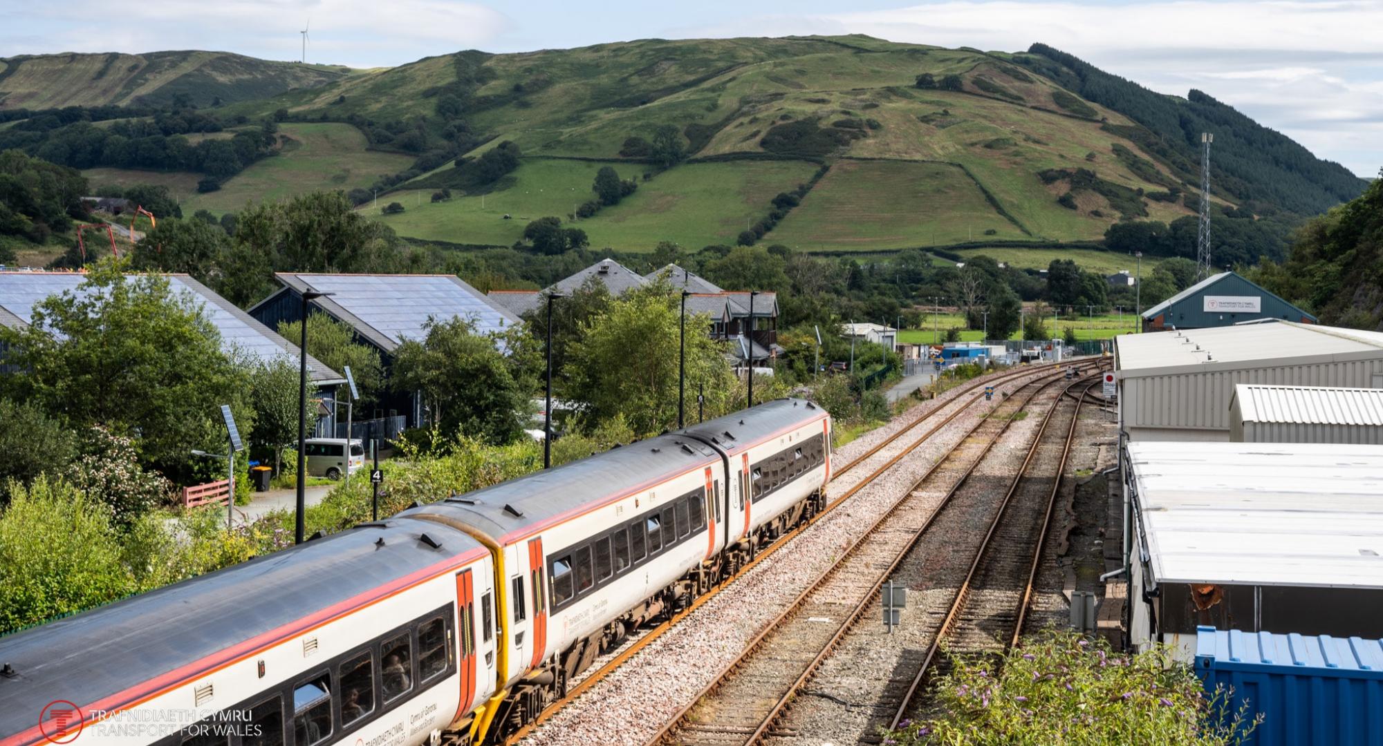 Four Car Train on Cambrian Line