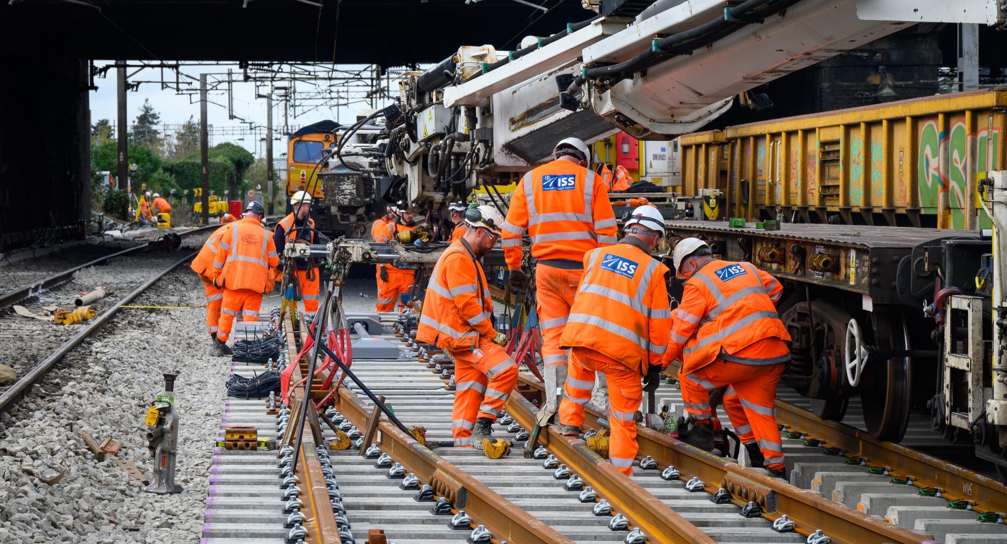 Track workers at Willesdon Junction