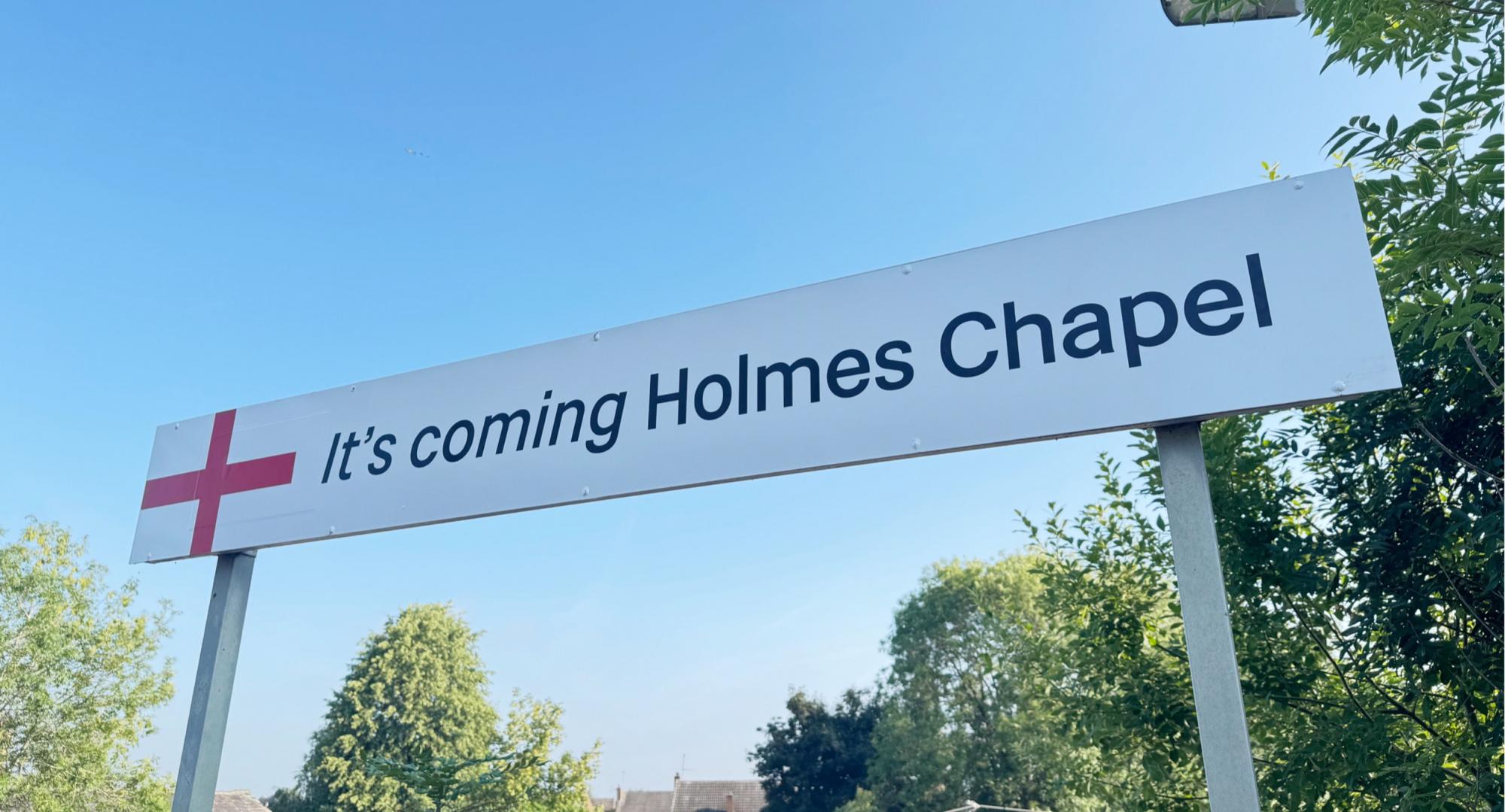 Holmes Chapel Temp Sign