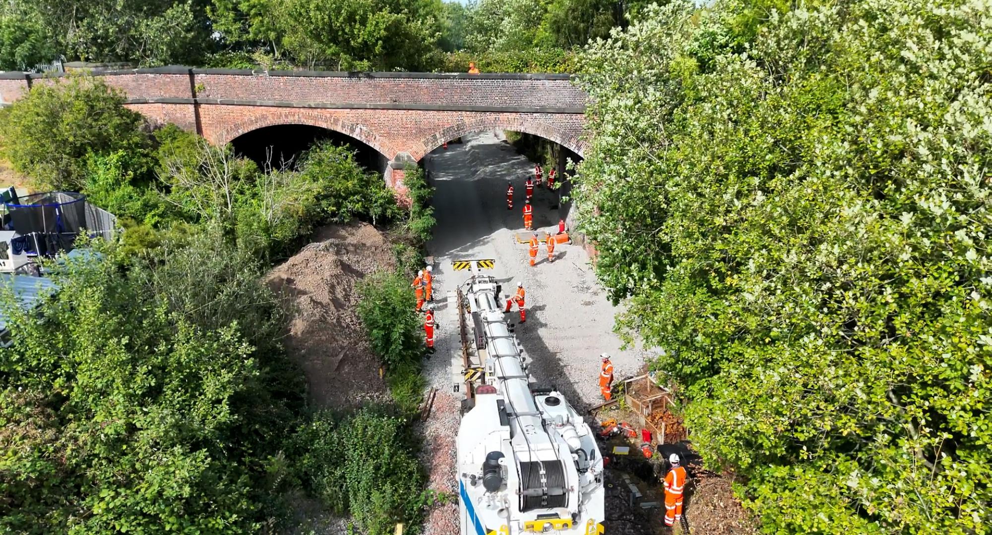 Track Panels being lifted
