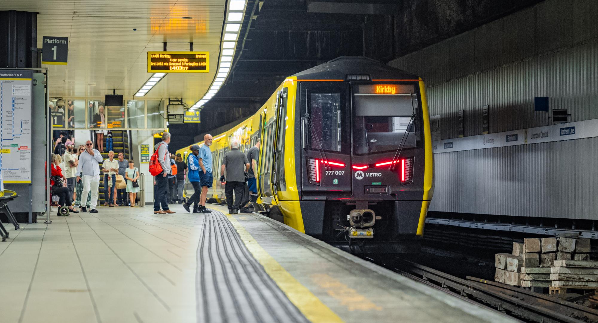 Northern Line train at Liverpool Central Station