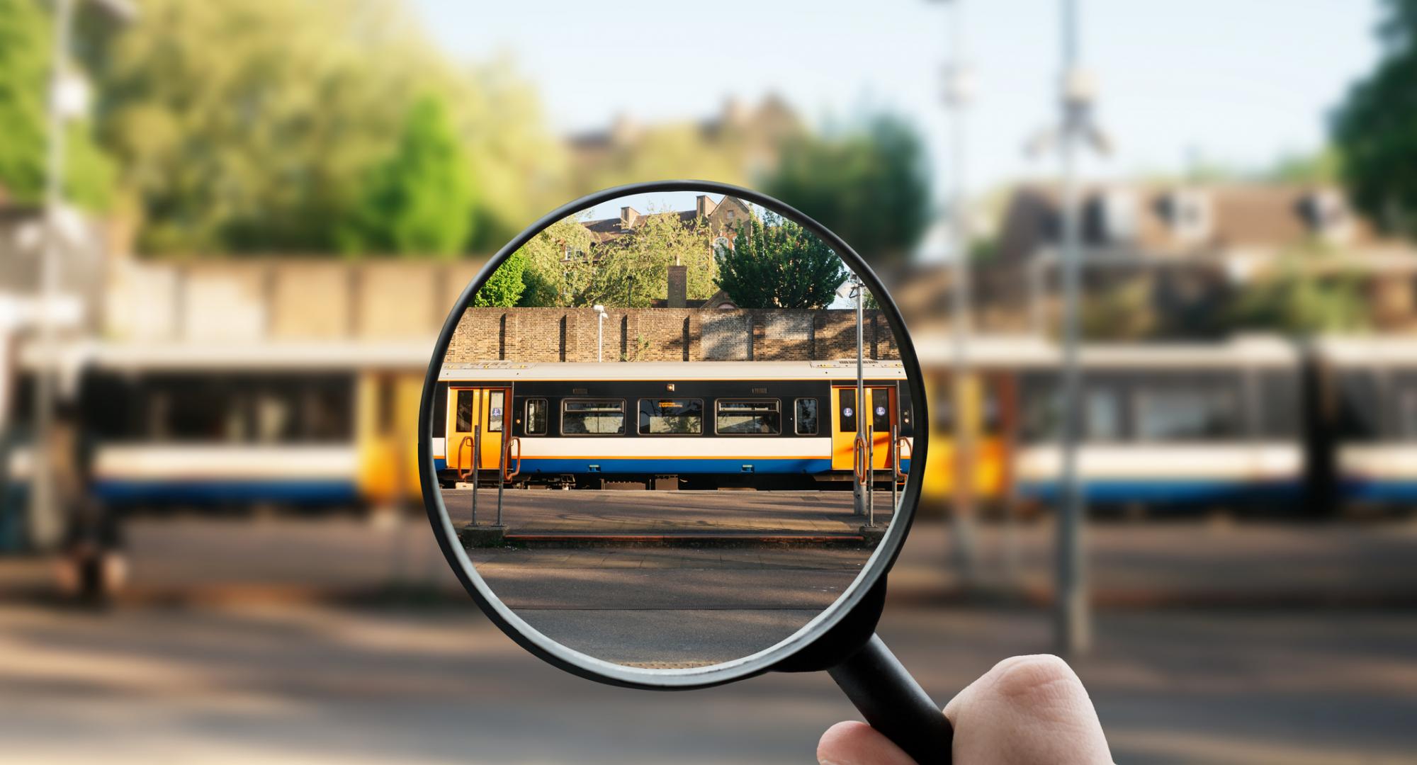 Magnifying Glass on a Train