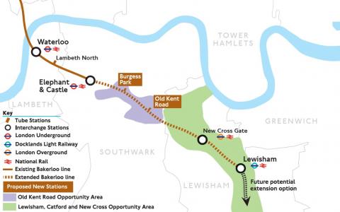 Original map of Bakerloo Map extension