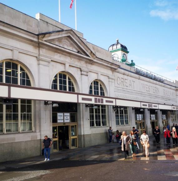 Cardiff train station 