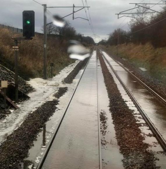 Flooding on the track from earlier this year 