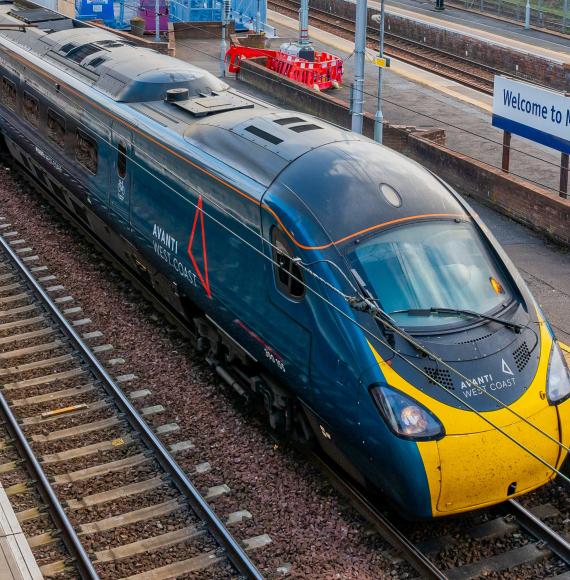 Avanti West Coast train at Motherwell station 